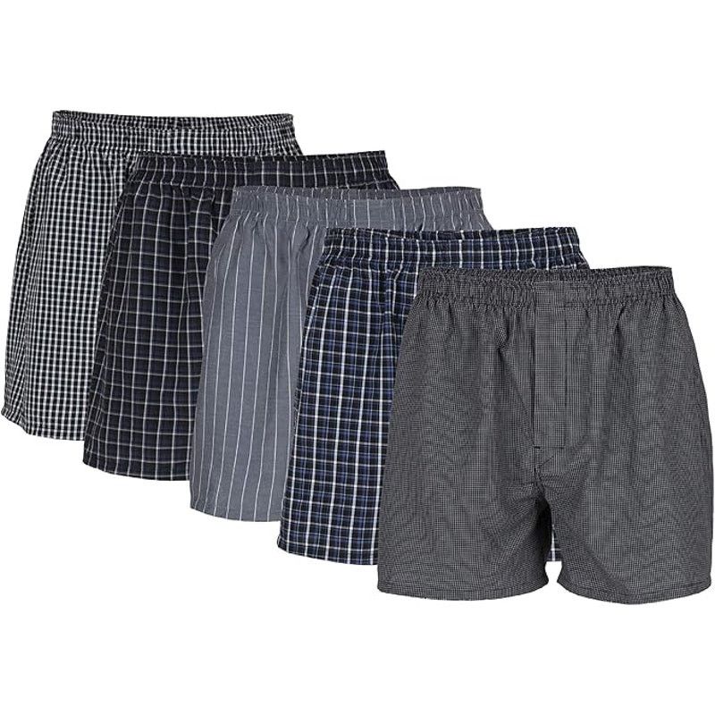 Gildan New 5-Pack Gildan Mens Large PolyCotton Underwear Boxers Size ONE SIZE - 1 Thumbnail