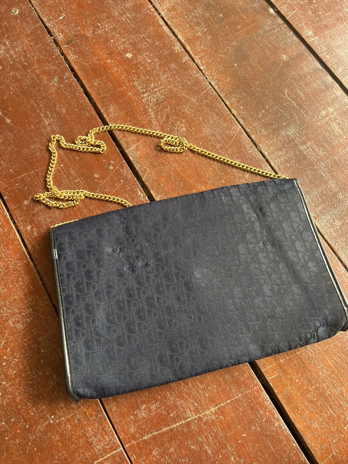 Dior 💥 Christian Dior Trotter Logo Jacquard Chain bag Navy 2cds2t Size ONE SIZE - 4 Thumbnail