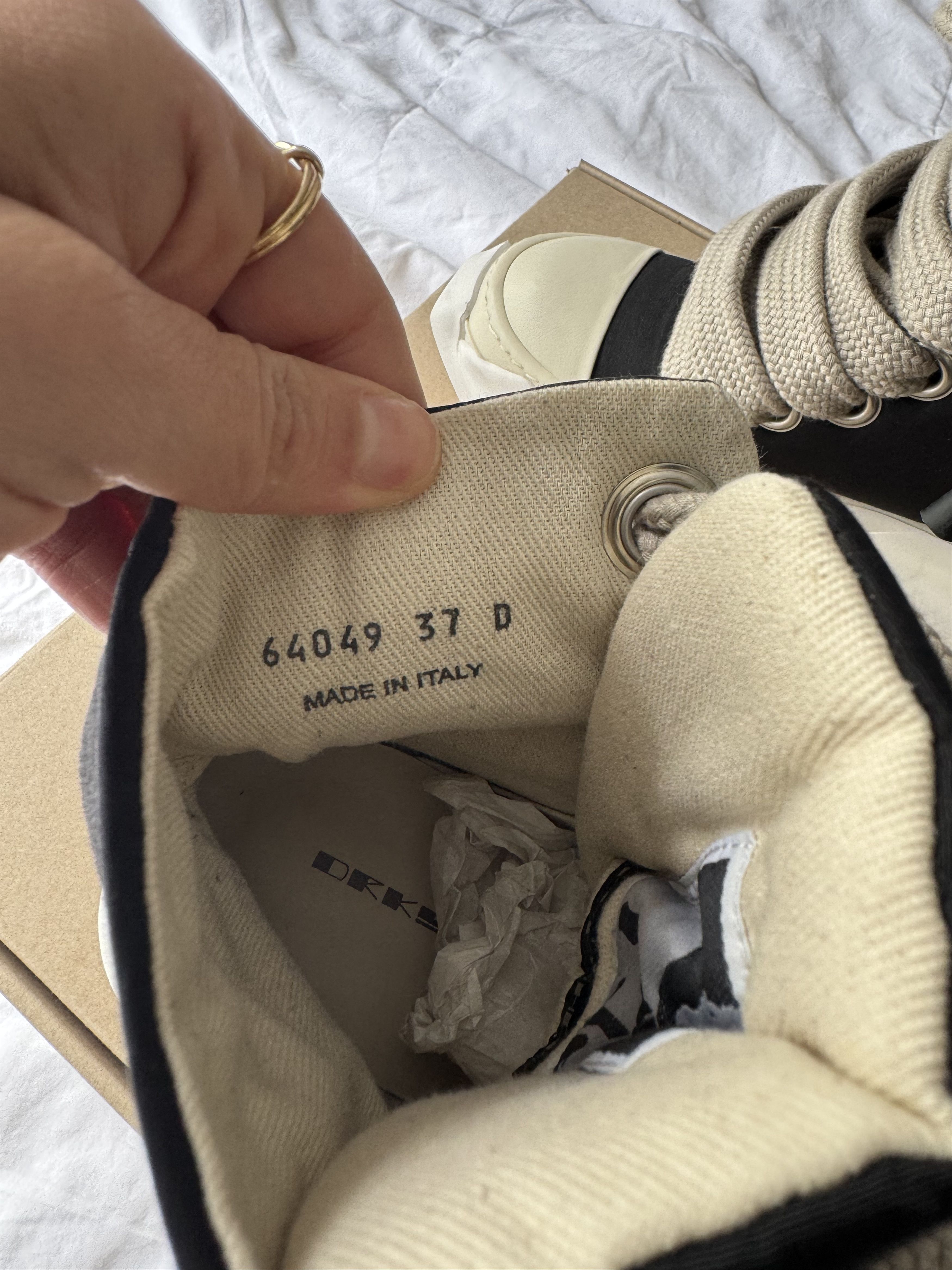 Rick Owens Drkshdw JUMBO LACED ABSTRACT SNEAKER Size US 7 / IT 37 - 4 Thumbnail