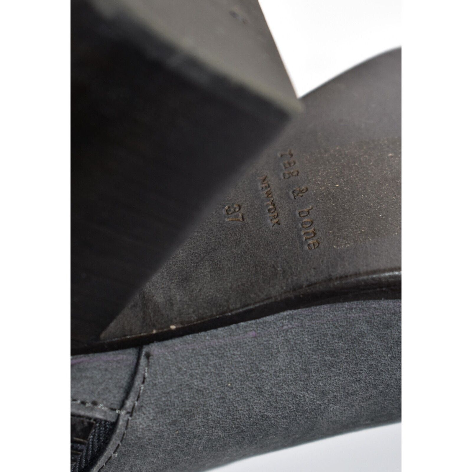 Rag & Bone B5 RAG & BONE Grey Nubuck Leather Ankle Bootie Shoes Sz 37 Size US 7 / IT 37 - 7 Thumbnail