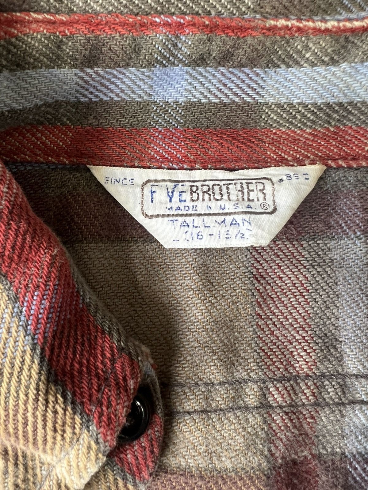 FiveBrother 1980s Five Brother Heavy Thick Cotton Tallman Flannel Shirt Size US L / EU 52-54 / 3 - 5 Thumbnail
