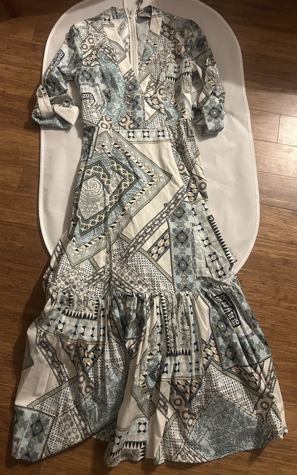 Etro ETRO Printed 100% cotton-poplin midi dress IT 38 MSRP $2250 Size XS / US 0-2 / IT 36-38 - 5 Thumbnail
