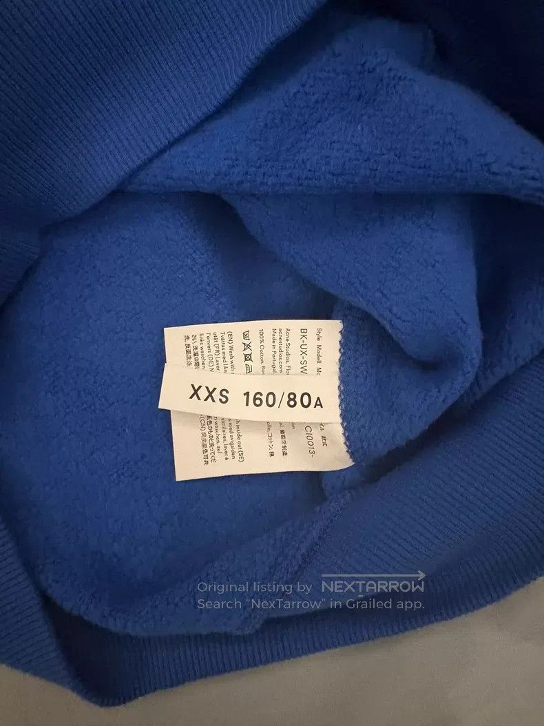 Acne Studios Acne Studios Blue Sweatshirt with Letter Print on Sleeves, Size XXS / US 00 / IT 34 - 4 Thumbnail