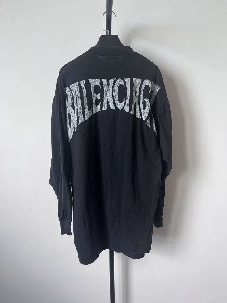 Balenciaga Balenciaga Letter Print Long Sleeve T-shirt-yf Size US M / EU 48-50 / 2 - 1 Thumbnail