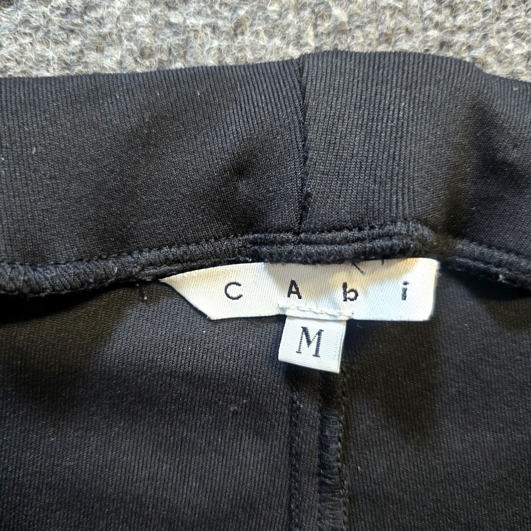 Vintage CAbi Pants Womens Medium Black Wide-Leg Cropped Pull On Stretch Casual Size 32" / US 10 / IT 46 - 3 Thumbnail