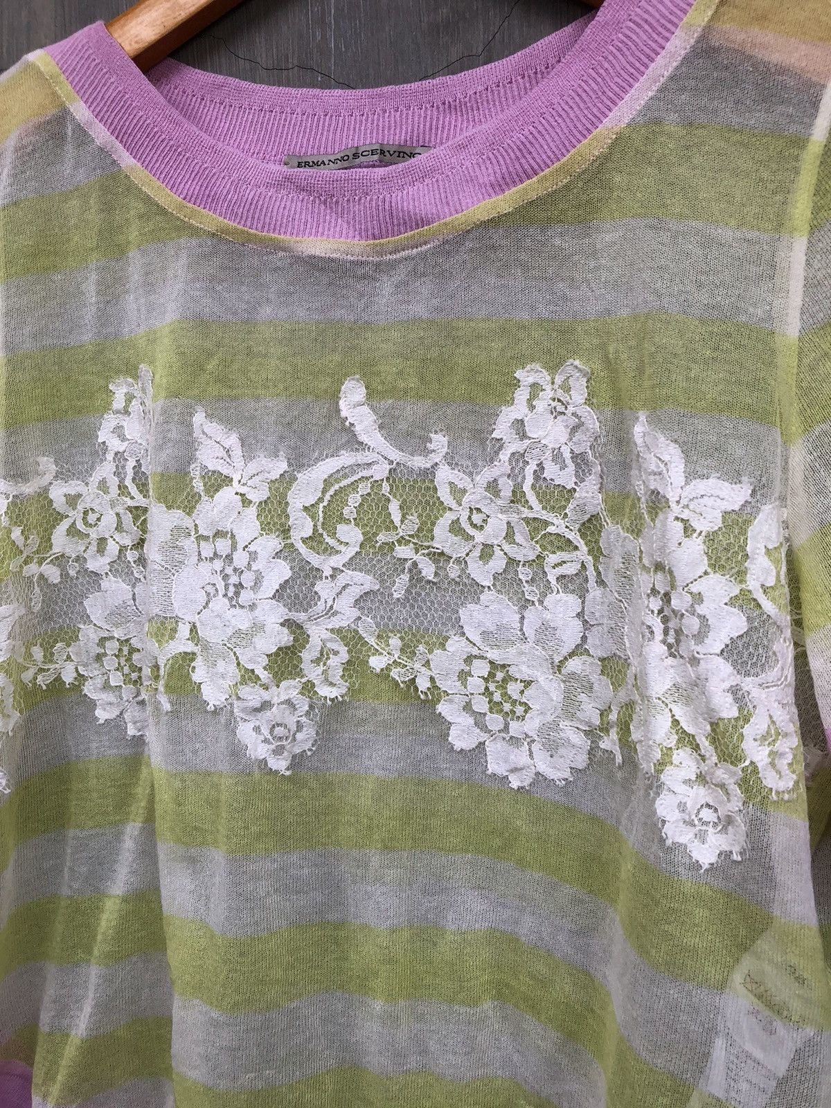 Designer × Ermanno Scervino × Vintage Ermanno Scervino Mesh Tops Size XS / US 0-2 / IT 36-38 - 4 Thumbnail