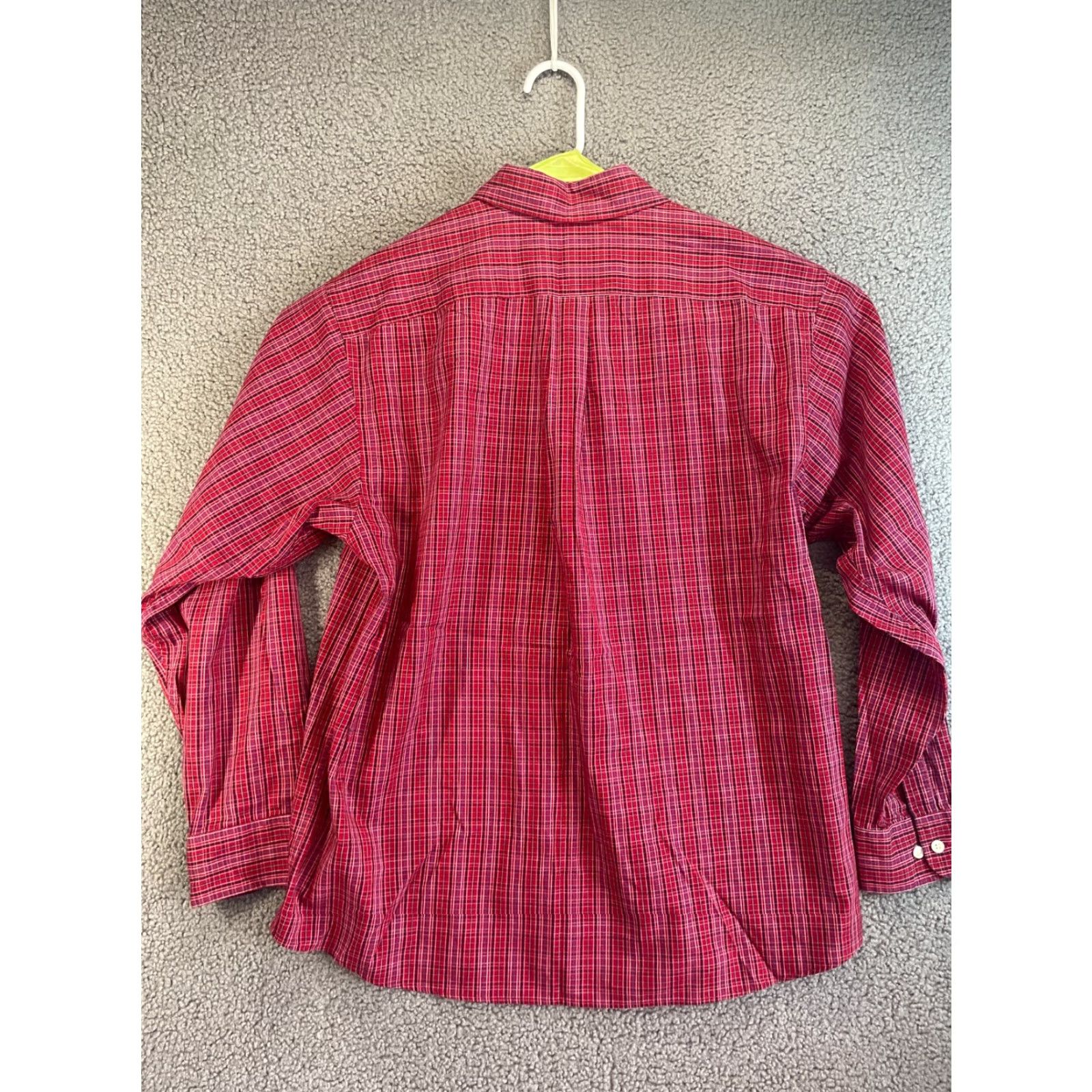 Roundtree & Yorke Roundtree & Yorke Shirt Mens Large Red Button Down Plaid Cotton Casual Size US L / EU 52-54 / 3 - 5 Thumbnail
