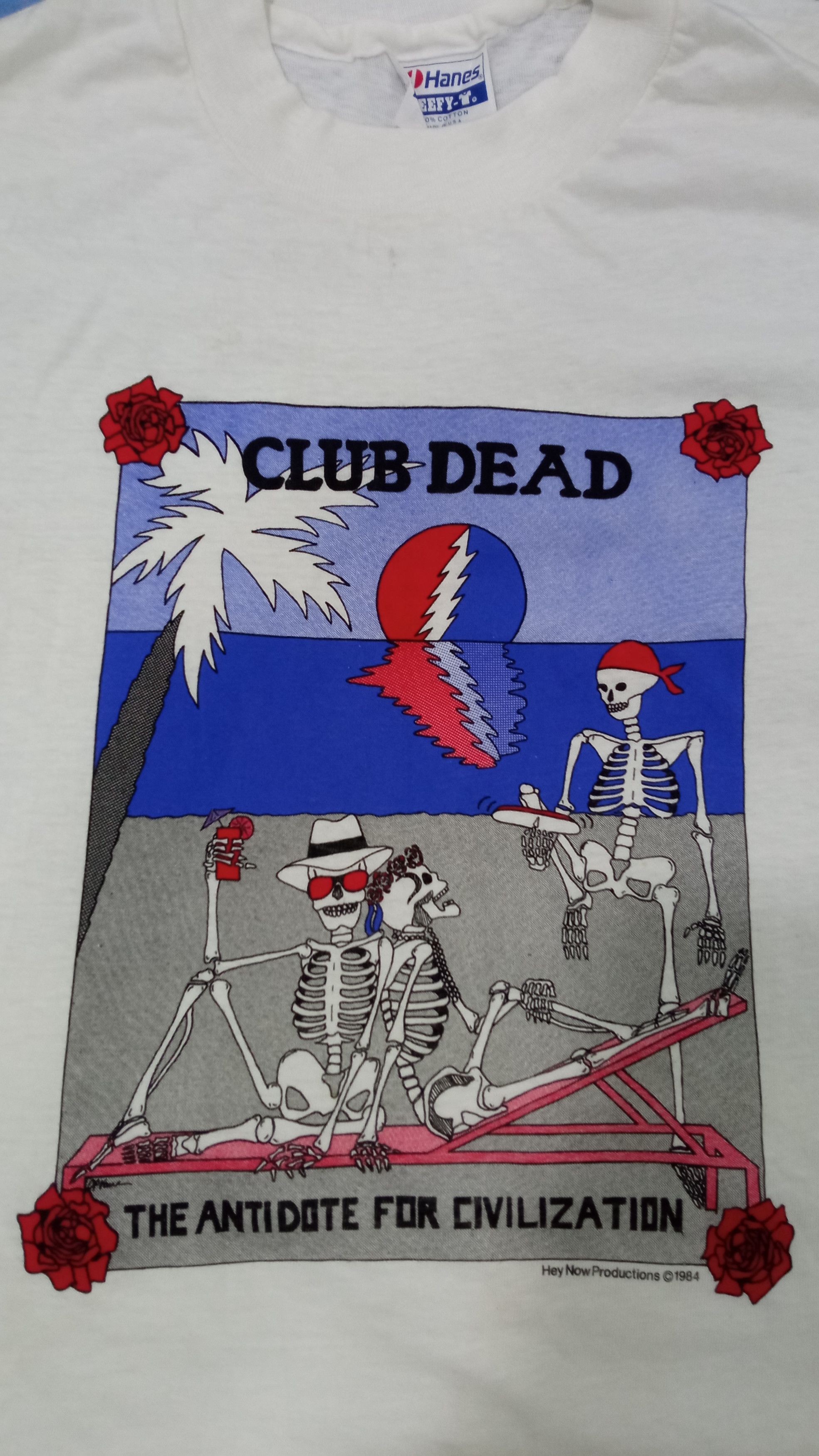Band Tees × Vintage 🔥🔥Vintage 80s Grateful Dead Club Dead T-Shirt Size US XL / EU 56 / 4 - 14 Thumbnail