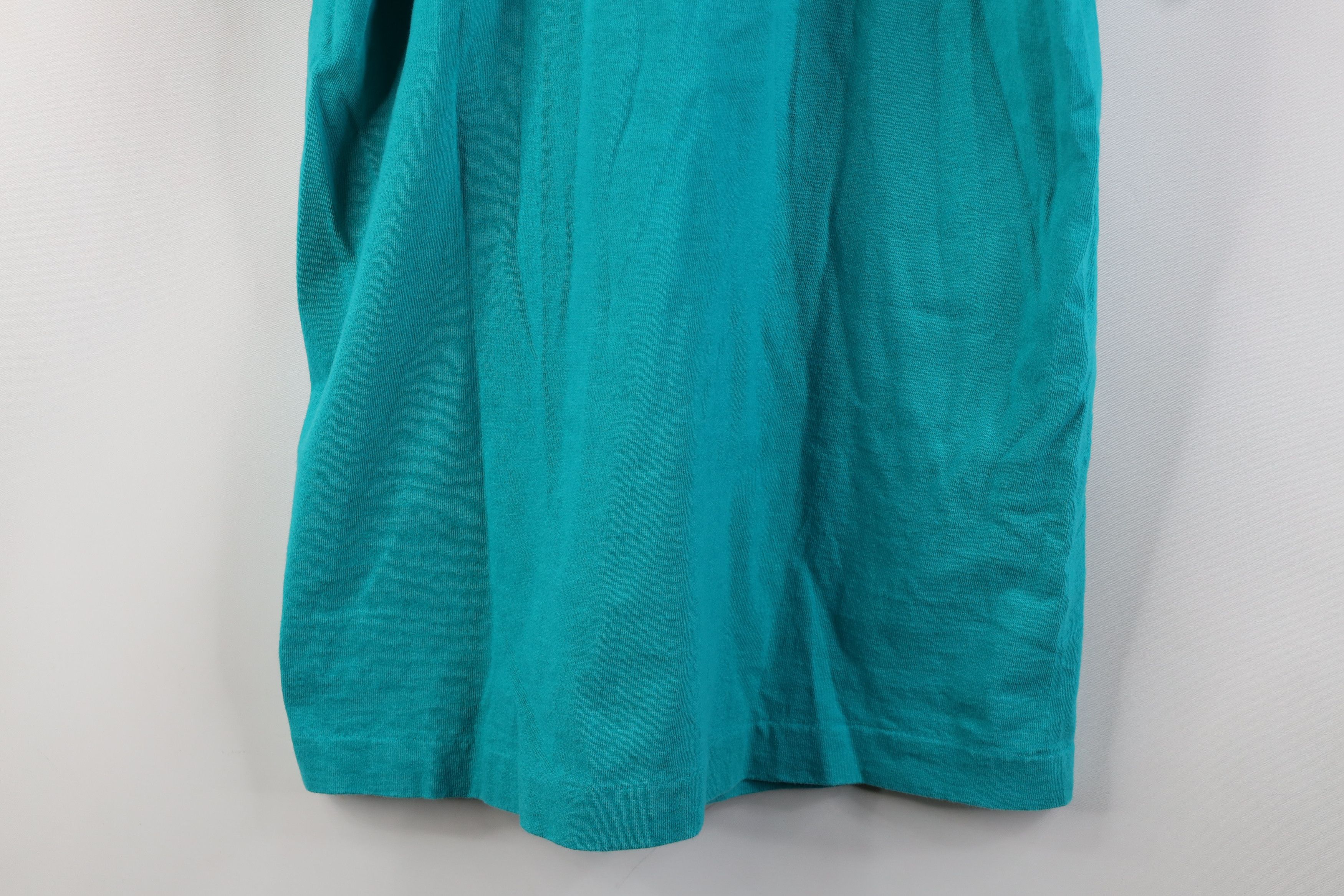 Vintage Vintage 90s Streetwear Heavy Cotton Pocket T-Shirt Teal USA Size US M / EU 48-50 / 2 - 13 Thumbnail
