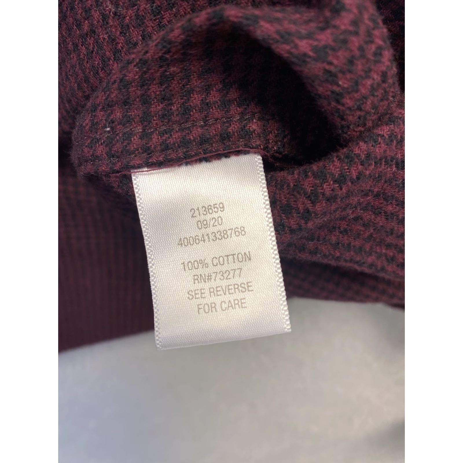 Croft & Barrow Croft Barrow Button-Up Shirt Mens XL Maroon Check Long Sleeve Casual Size US XL / EU 56 / 4 - 5 Thumbnail