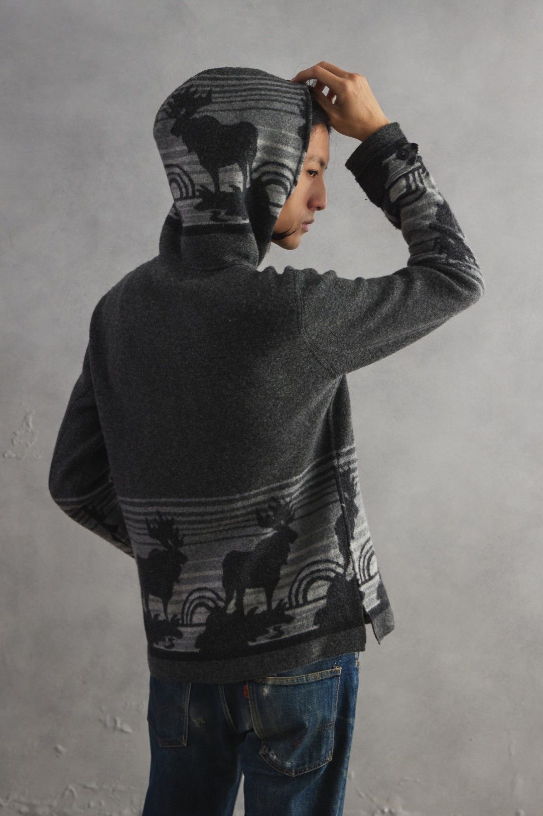 RRL Ralph Lauren RRL Ralph Lauren Zip-Neck Wool Blend Knit with Deer Motif Size US S / EU 44-46 / 1 - 5 Thumbnail