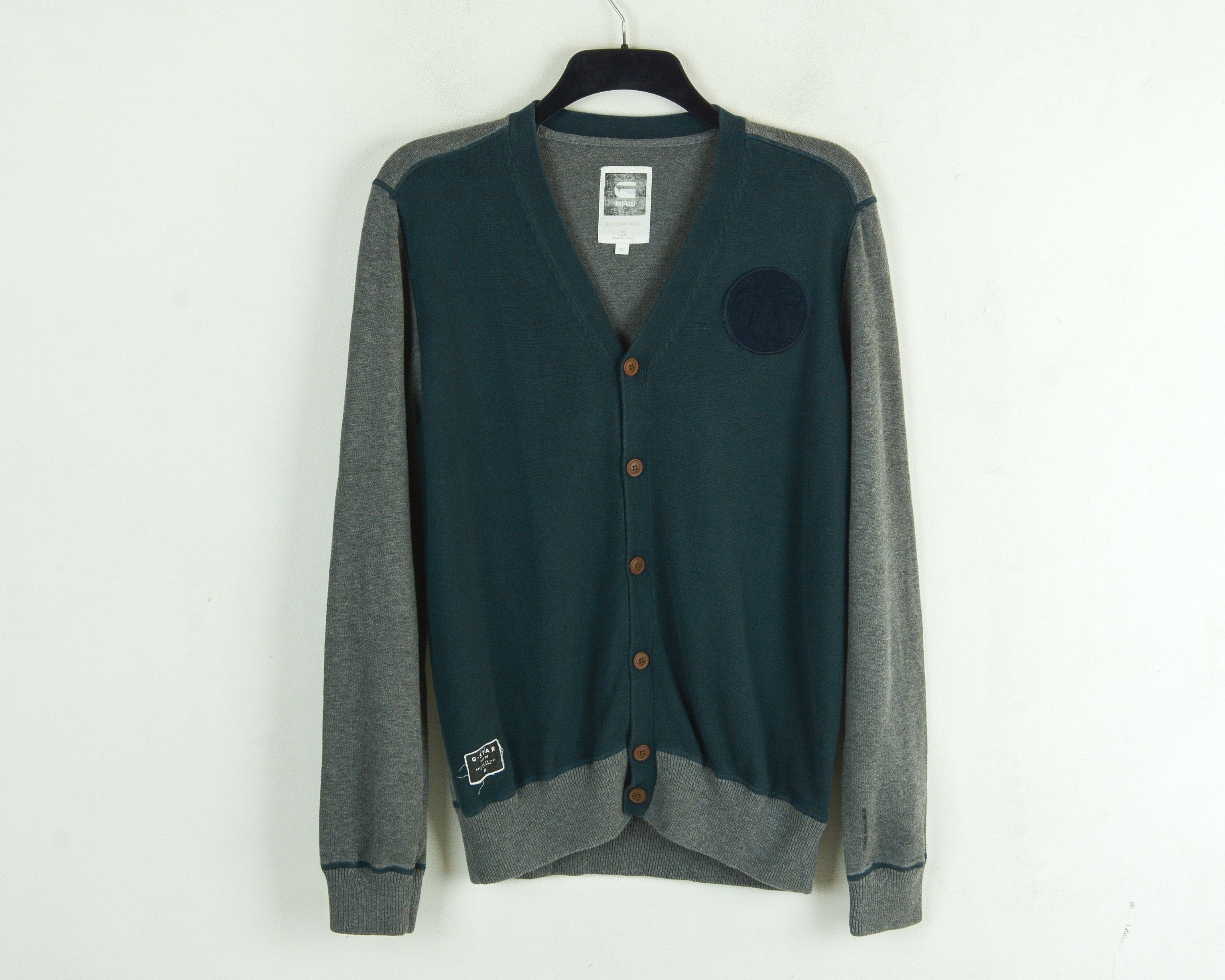 G-Star 'News Color Block' Cardigan Knit Men's XL Sweater Jumper Size US XL / EU 56 / 4 - 1 Thumbnail