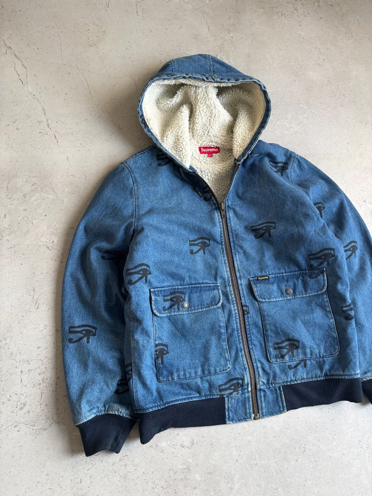 Supreme SUPREME FW13 EYE OF HORUS DENIM JACKET Size US M / EU 48-50 / 2 - 2 Thumbnail