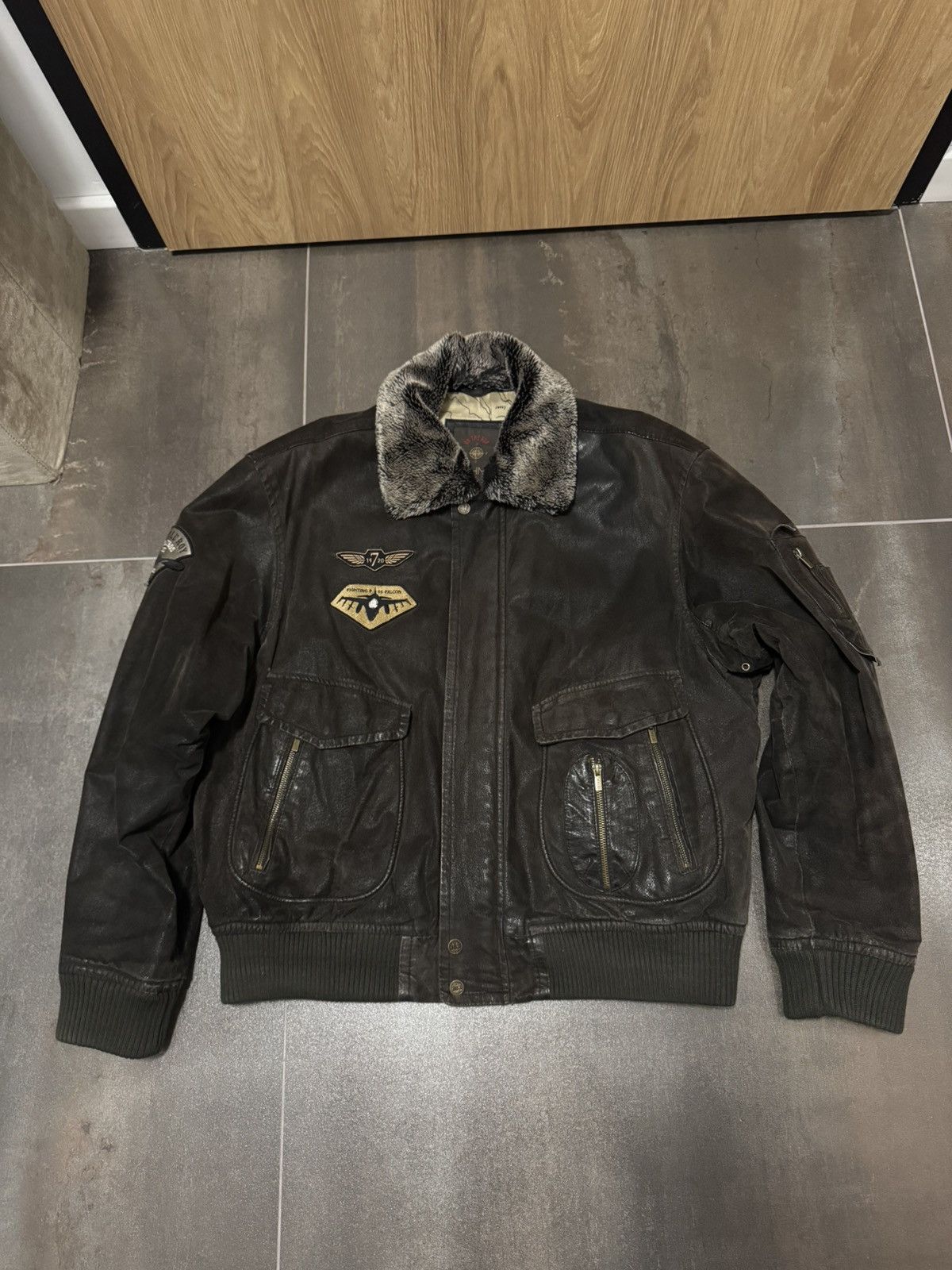 Other Ochnik Men's Pilot Leather Jacket 303 Squadron Size US XL / EU 56 / 4 - 2 Thumbnail