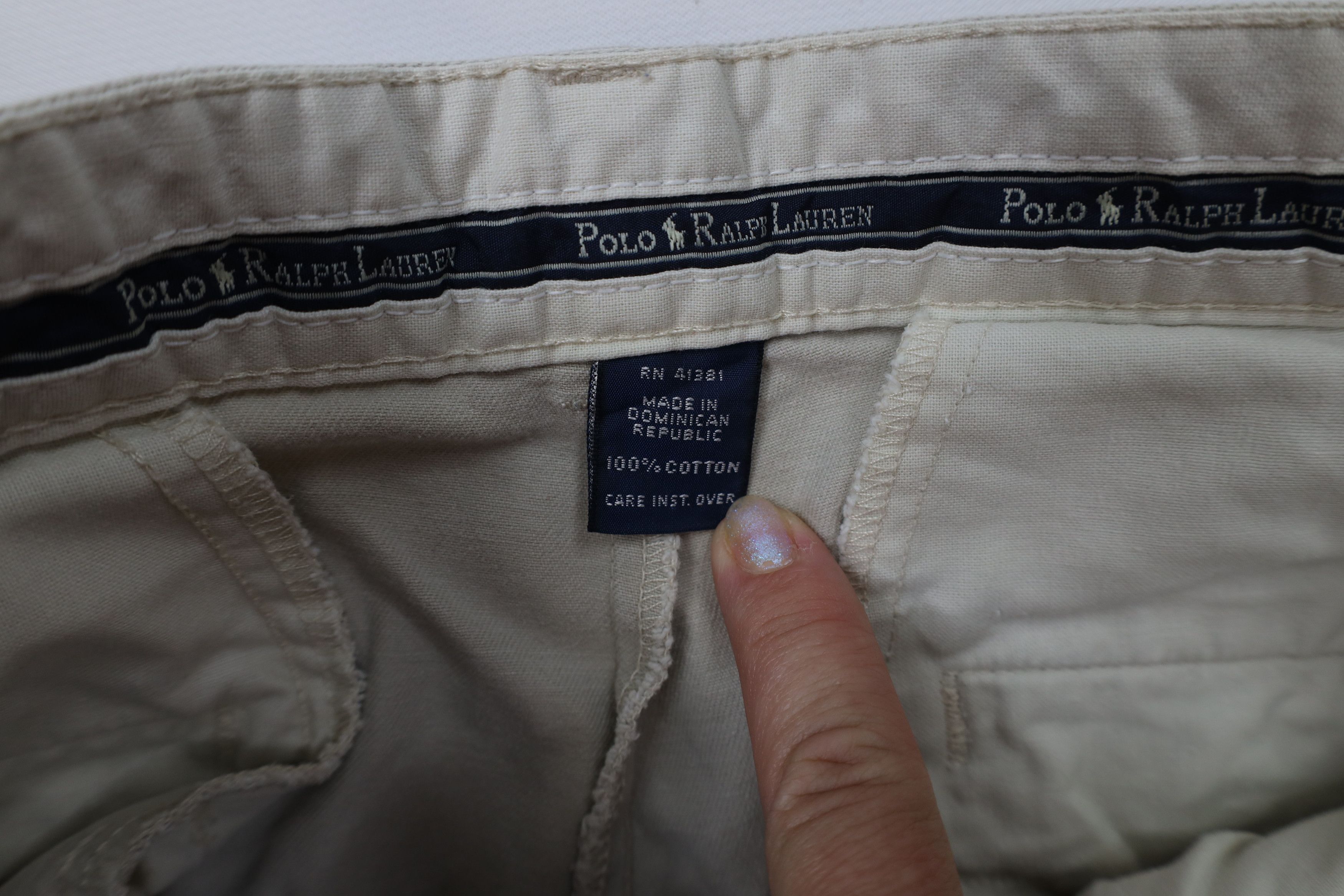 Ralph Lauren Vintage 90s Ralph Lauren Pleated Cuffed Chino Pants Cotton Size US 29 - 7 Thumbnail