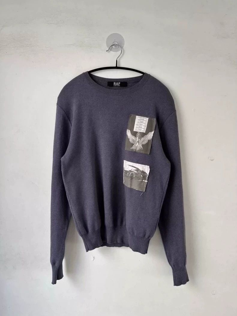 トップス Archive RAF SIMONS Patch Knit Sweater Raf Simons Archive patch sweater | Grailed
