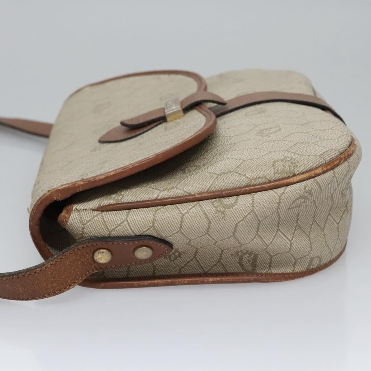 Dior DIOR Honeycomb Canvas Shoulder Bag Pvc Leather Beige Size ONE SIZE - 5 Thumbnail