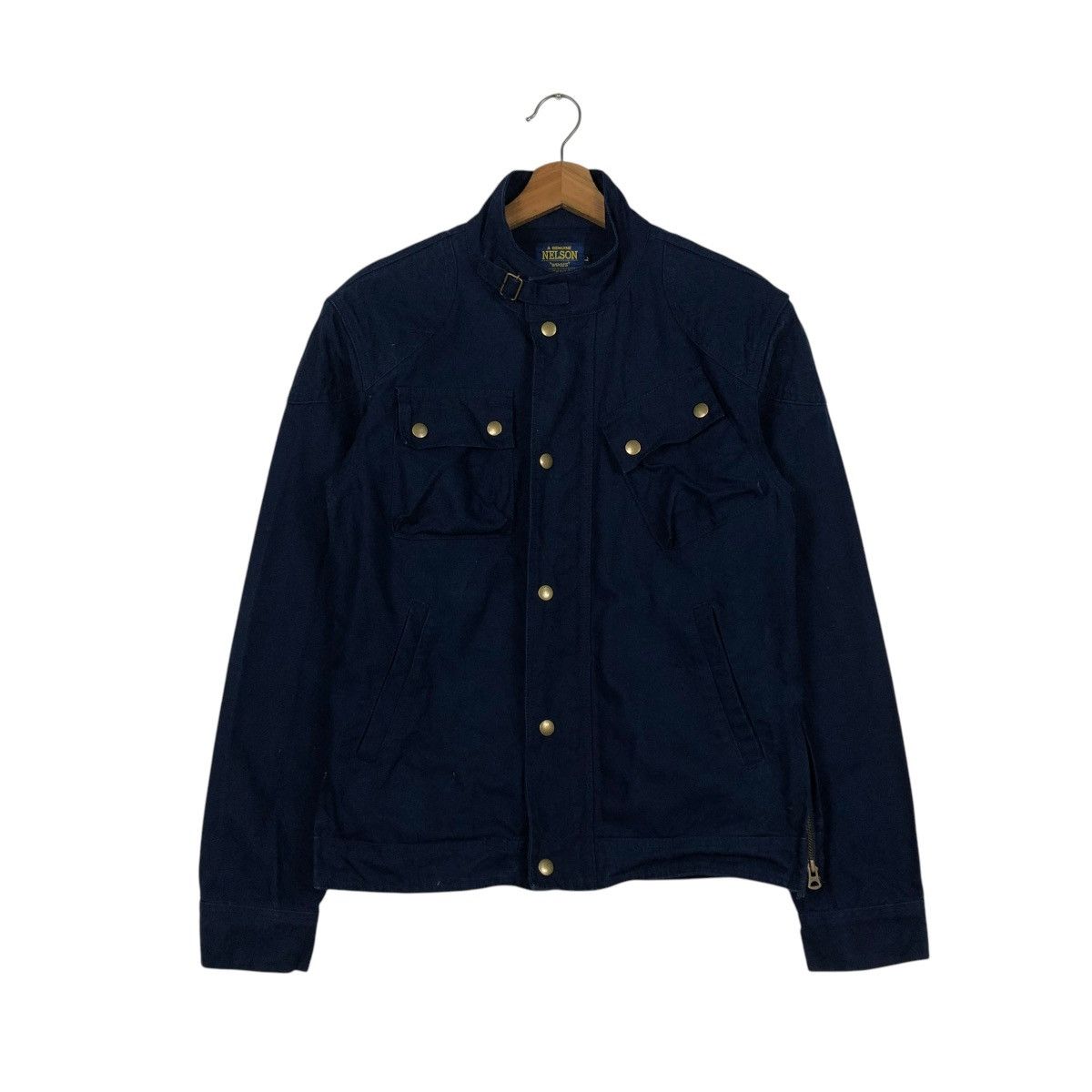 Japanese Brand 🔥VINTAGE CHORE BIKER JACKET CAFE RACER NELSON JAPAN Size US L / EU 52-54 / 3 - 3 Thumbnail