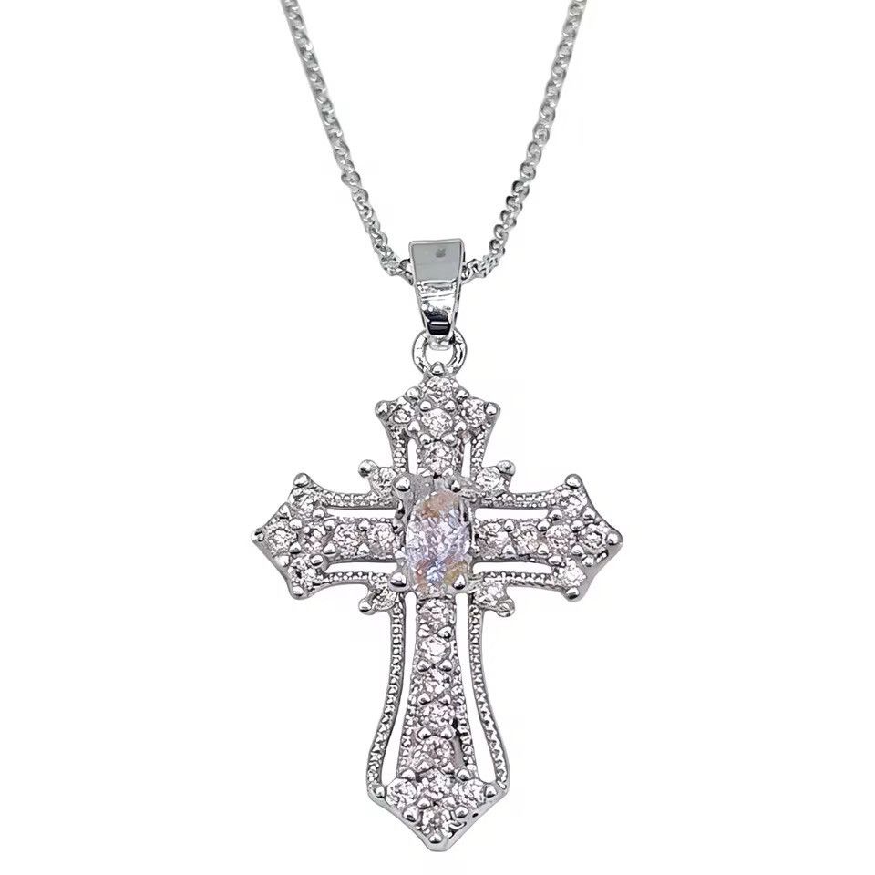 Japanese Brand Gothic Cross Necklace - Y2K Goth Pendant Size ONE SIZE - 2 Thumbnail