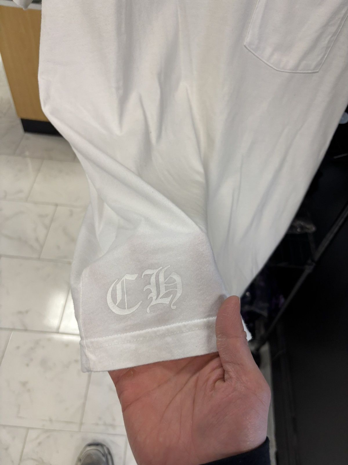 Chrome Hearts Chrome hearts neck print logo tee white Size US L / EU 52-54 / 3 - 4 Thumbnail