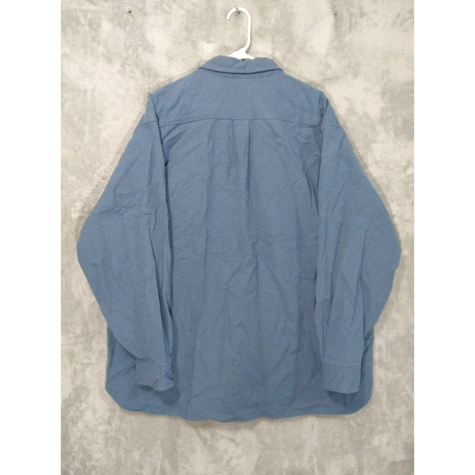 Vintage VINTAGE LL Bean Shirt Mens XXL Blue Chamois Long Sleeve Button-Down Traditional Fit with Pockets Mens Size US XXL / EU 58 / 5 - 2 Thumbnail