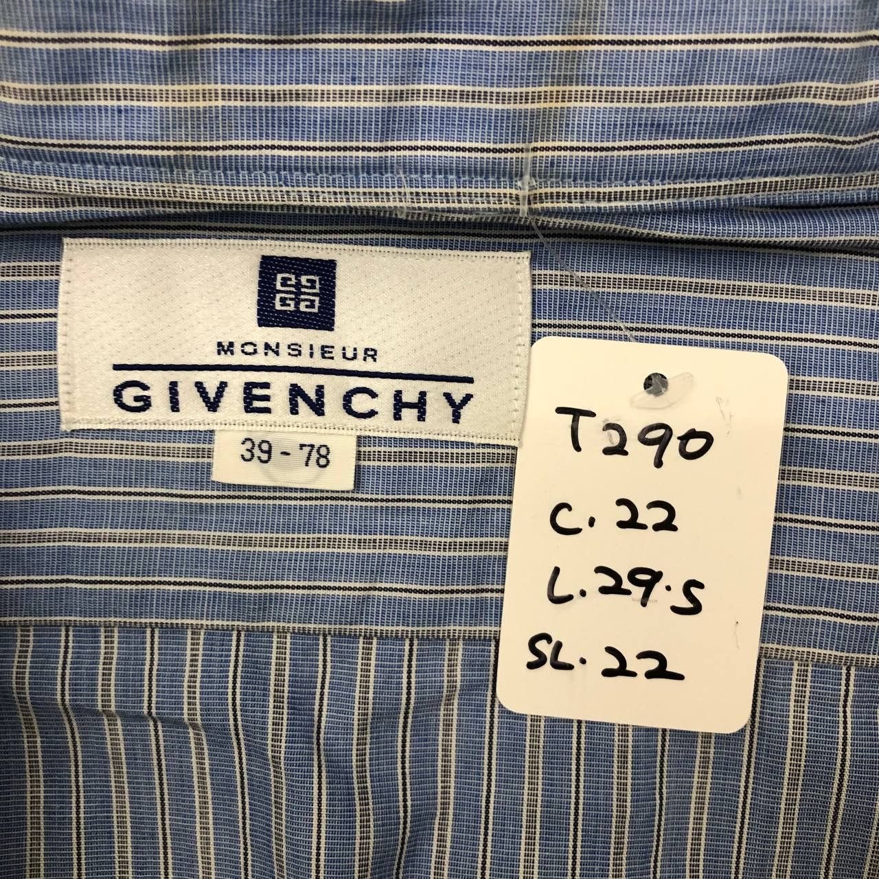 Givenchy T290 GIVENCHY MONSIEUR STRIPED SHIRTS Size US L / EU 52-54 / 3 - 6 Thumbnail