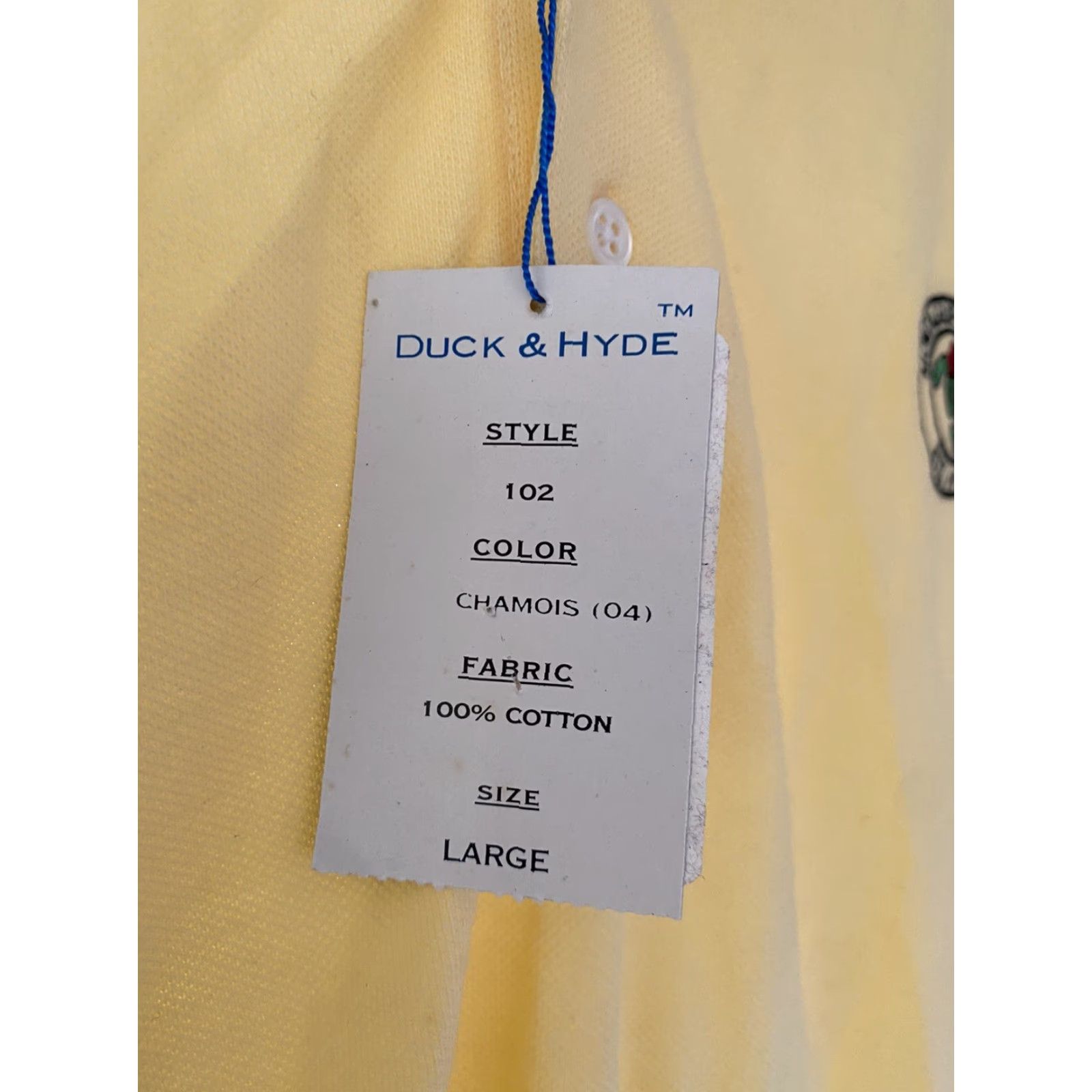 Vintage New Mens Duck & Hyde Large Golf Polo Montague Club Yellow L NWT VT Size US L / EU 52-54 / 3 - 4 Thumbnail