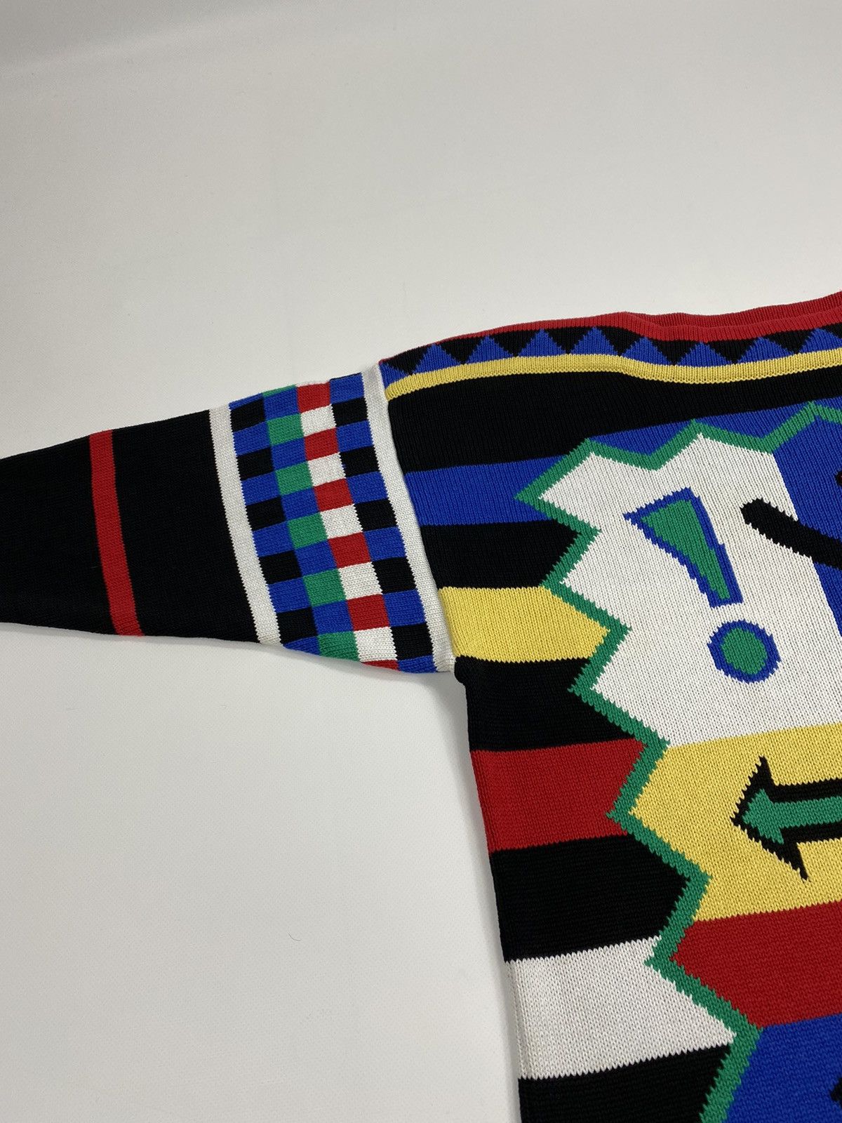 Vintage LASTDROP🔥Vintage 90s Striped Abstraction Heart Dress Sweater Size S / US 4 / IT 40 - 7 Thumbnail