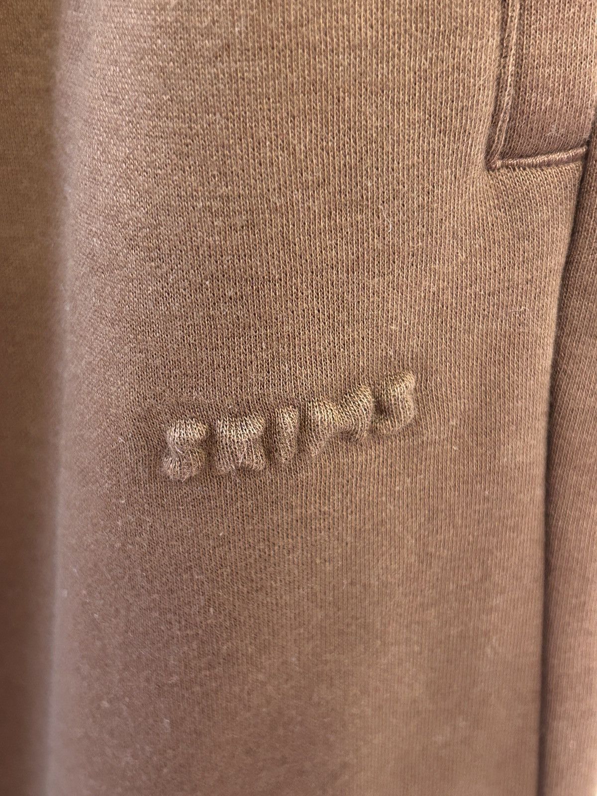 SKIMS Skims Cotton Fleece classic straight leg pant bison, M New Size 30" / US 8 / IT 44 - 7 Thumbnail