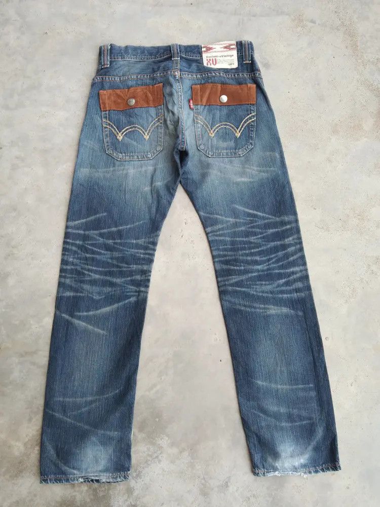 Japanese Brand Vintage Edwin Distressed Jeans 33x32 Size US 33 - 2 Thumbnail