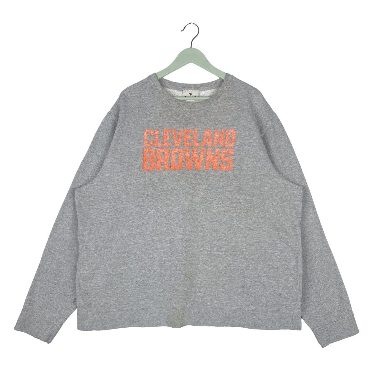 Designer × Vintage Cleveland Browns Sweatshirt Crewneck Grey Pullover Jumper Size US XXL / EU 58 / 5 - 1 Thumbnail