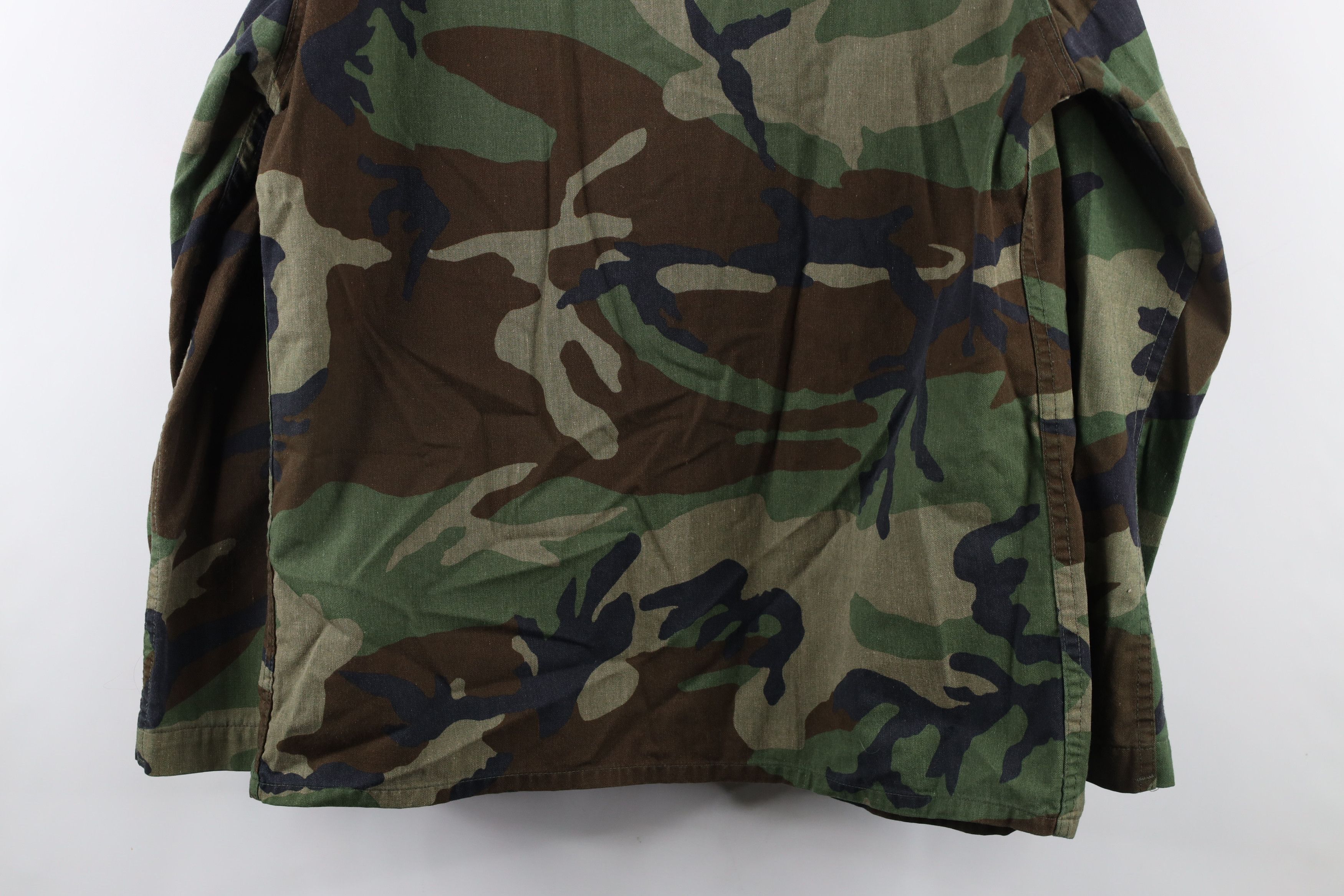 Vintage Vintage 80s Faded Woodland Camouflage Combat Coat Jacket USA Size US M / EU 48-50 / 2 - 14 Thumbnail