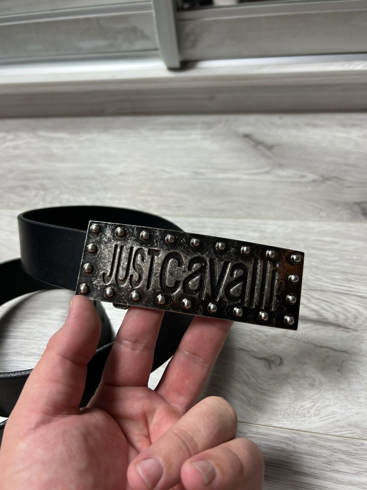 Just Cavalli Y2K Just Cavalli Leather Belt With Large Buckle Size ONE SIZE - 3 Thumbnail