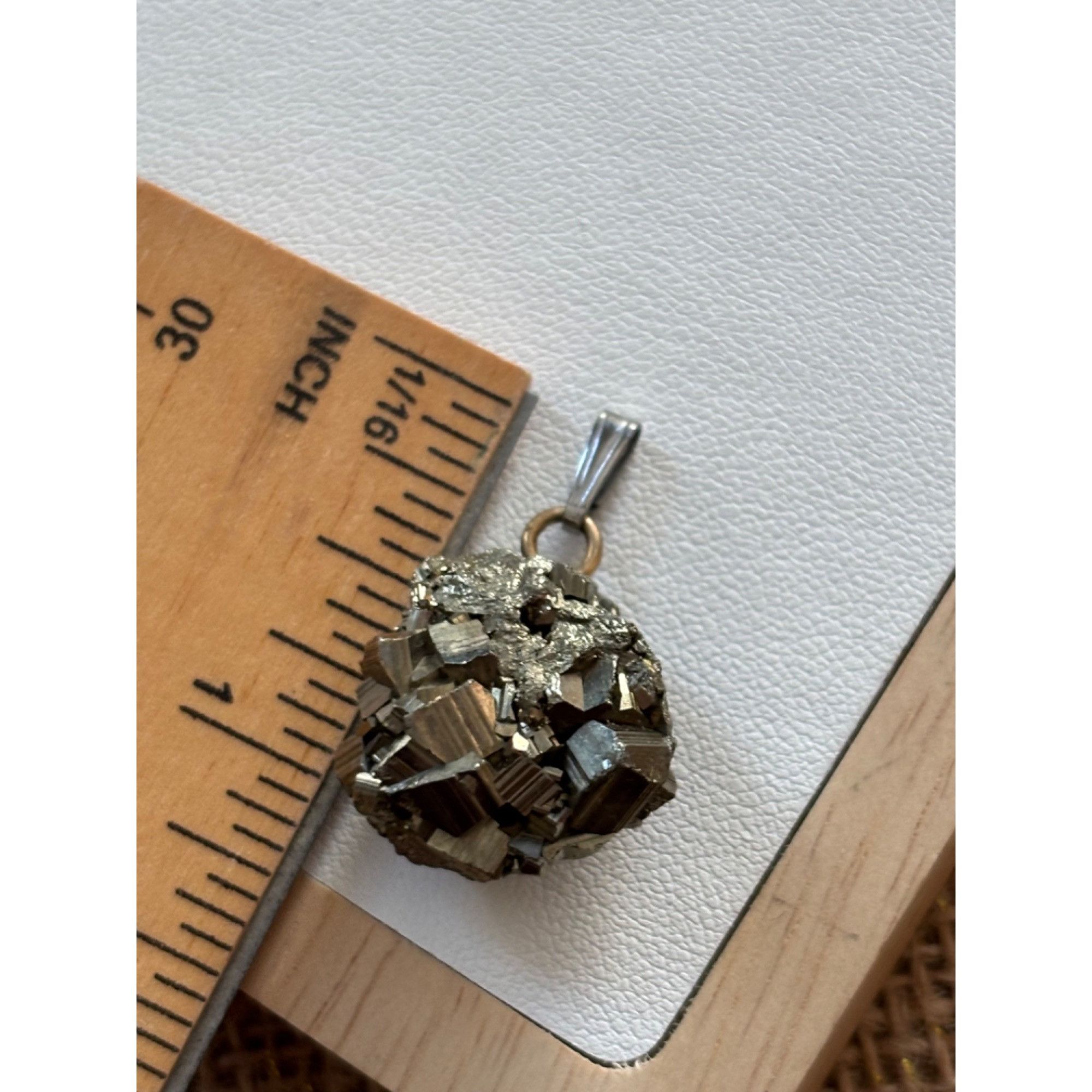 Other Pyrite Gemstone Pendant With Silver Loop Size ONE SIZE - 5 Thumbnail