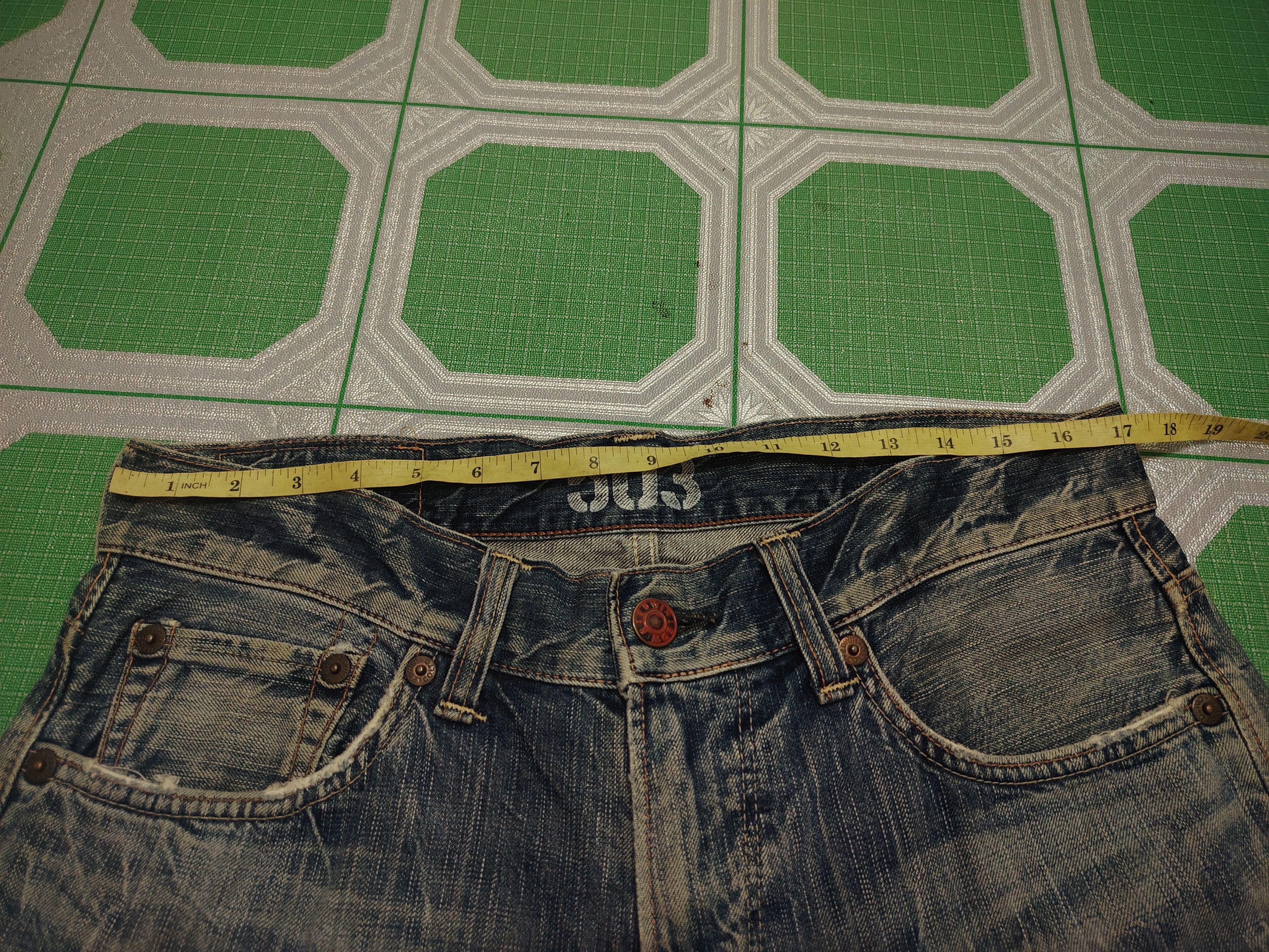 Who Decides War Japanese Edwin 503 Blue Trip Distressed Jeans Size US 34 / EU 50 - 18 Thumbnail
