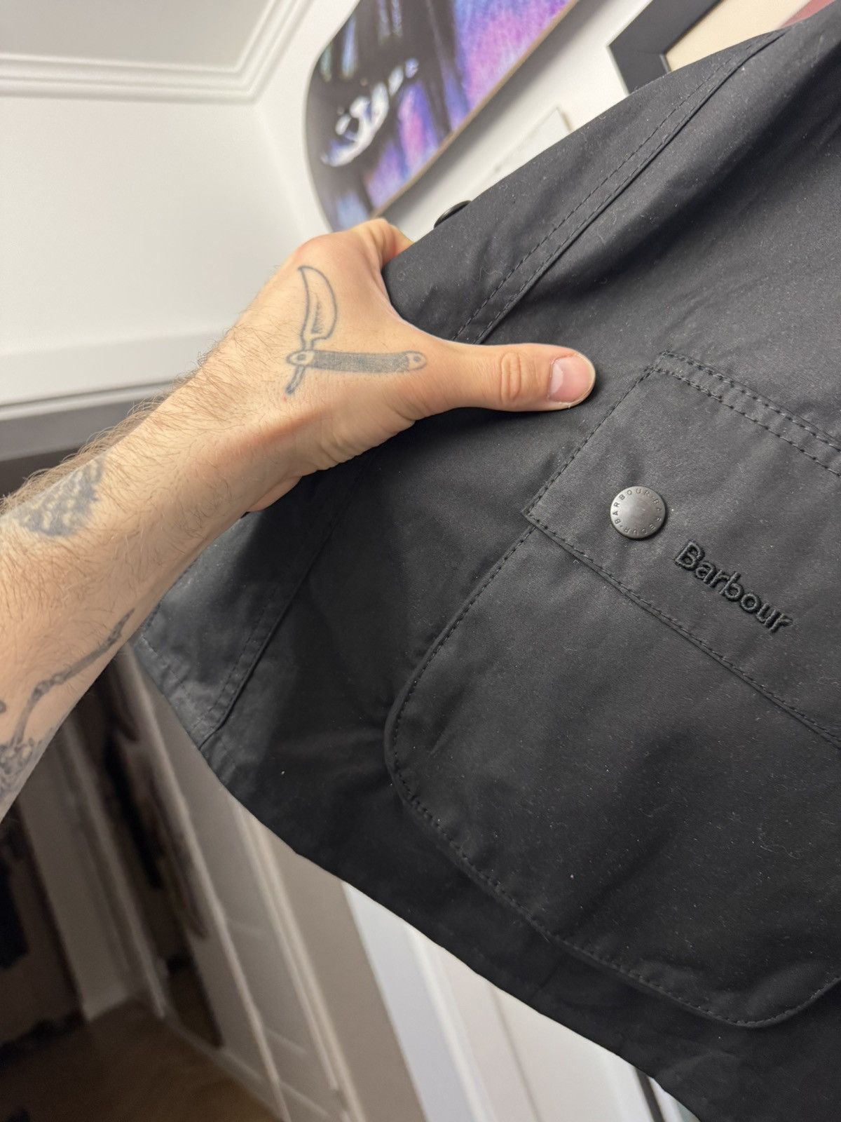 Barbour Barbour Black Waxed Jacket Casual Vintage Wax Corduroy Hype Size US L / EU 52-54 / 3 - 7 Thumbnail
