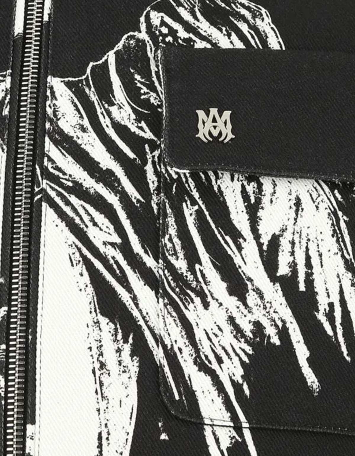 Amiri Amiri x Wes Lang Black Sketch Blouson – All-OverReaper Print Size US XL / EU 56 / 4 - 6 Thumbnail