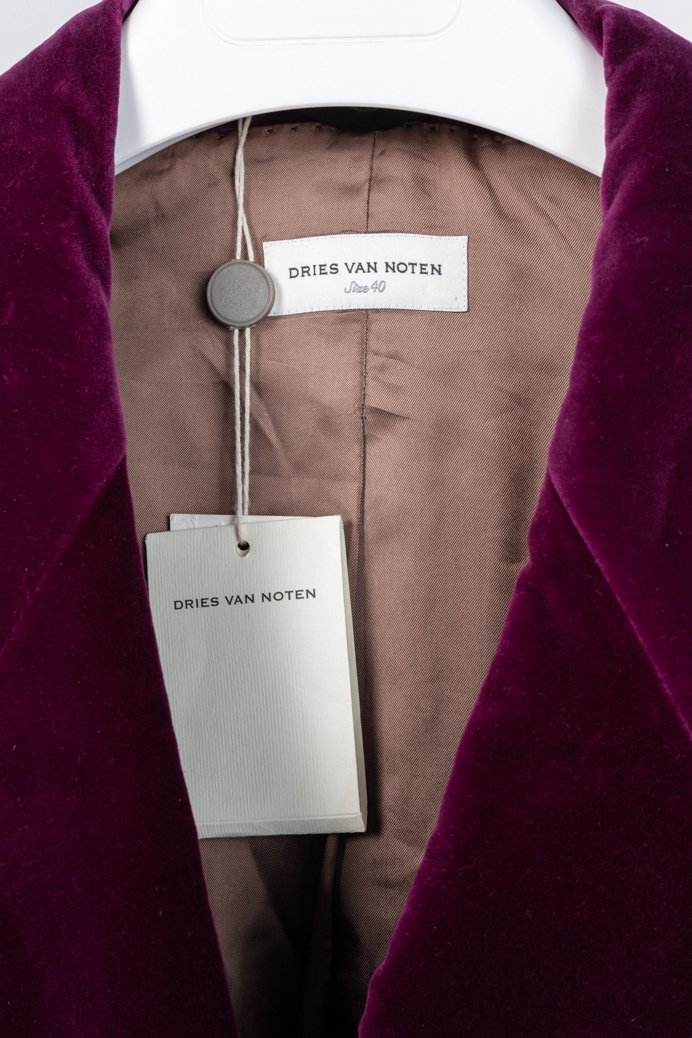 Dries Van Noten Dries Van Noten AW20 Rawn Shortbis Velvet Cap-Sleeve Coat Size M / US 6-8 / IT 42-44 - 4 Thumbnail