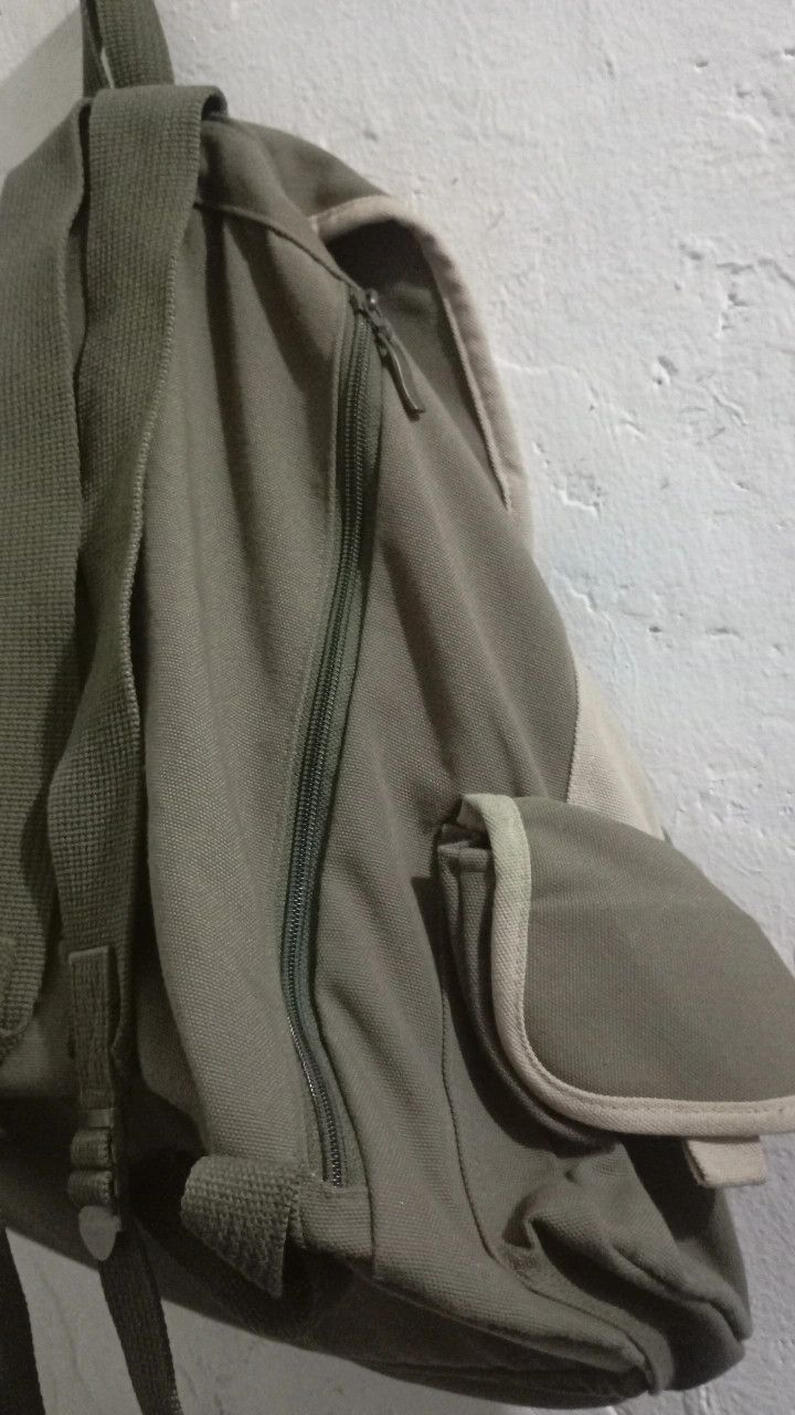 Ecko Unltd. Ecko Unltd Vintage Olive Canvas Backpack – Y2K Streetwear Size ONE SIZE - 7 Thumbnail