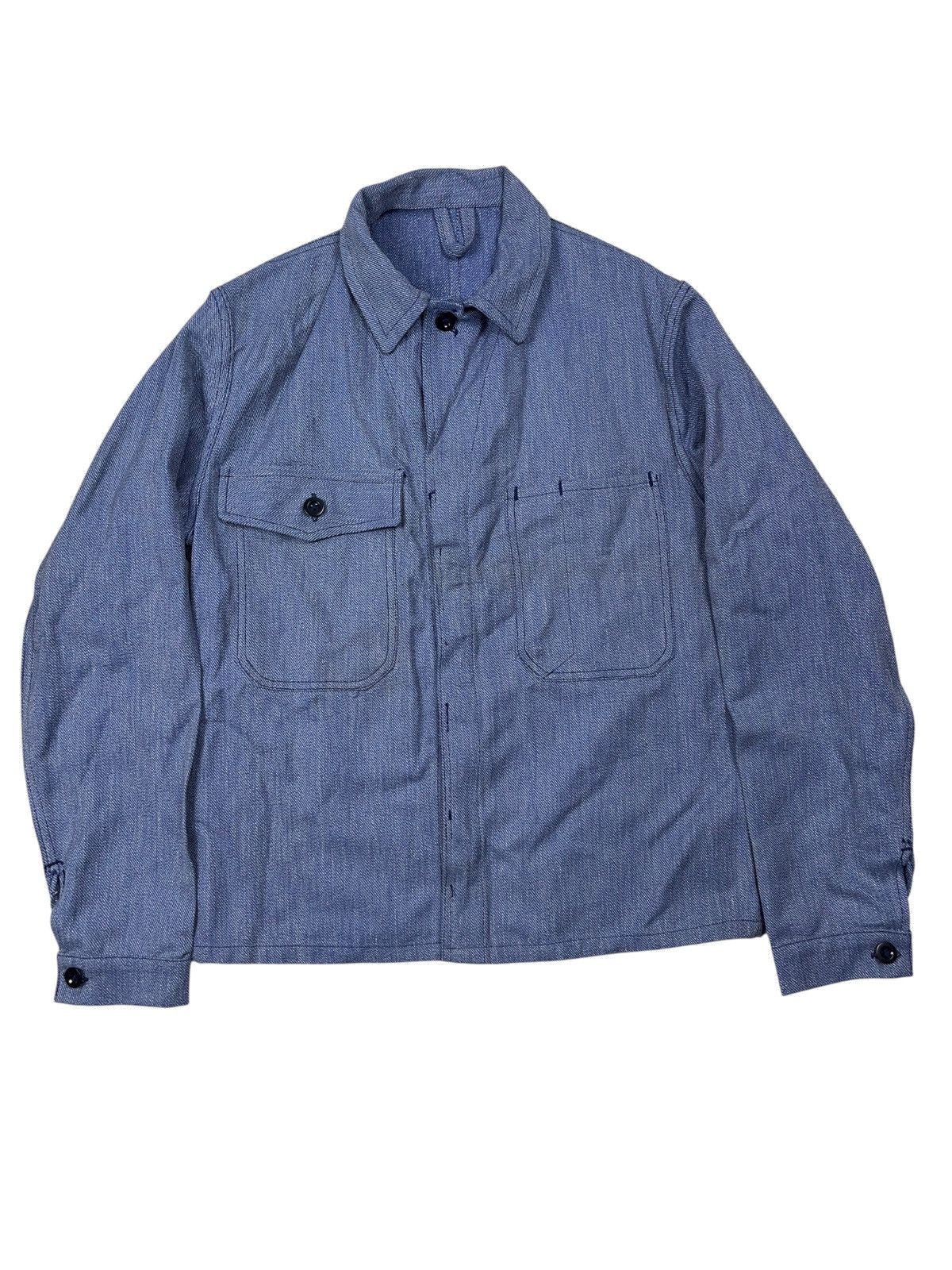 Le Laboureur Vintage 60s Sanfor Leber Jacket German Workwear Utility Size US S / EU 44-46 / 1 - 1 Thumbnail
