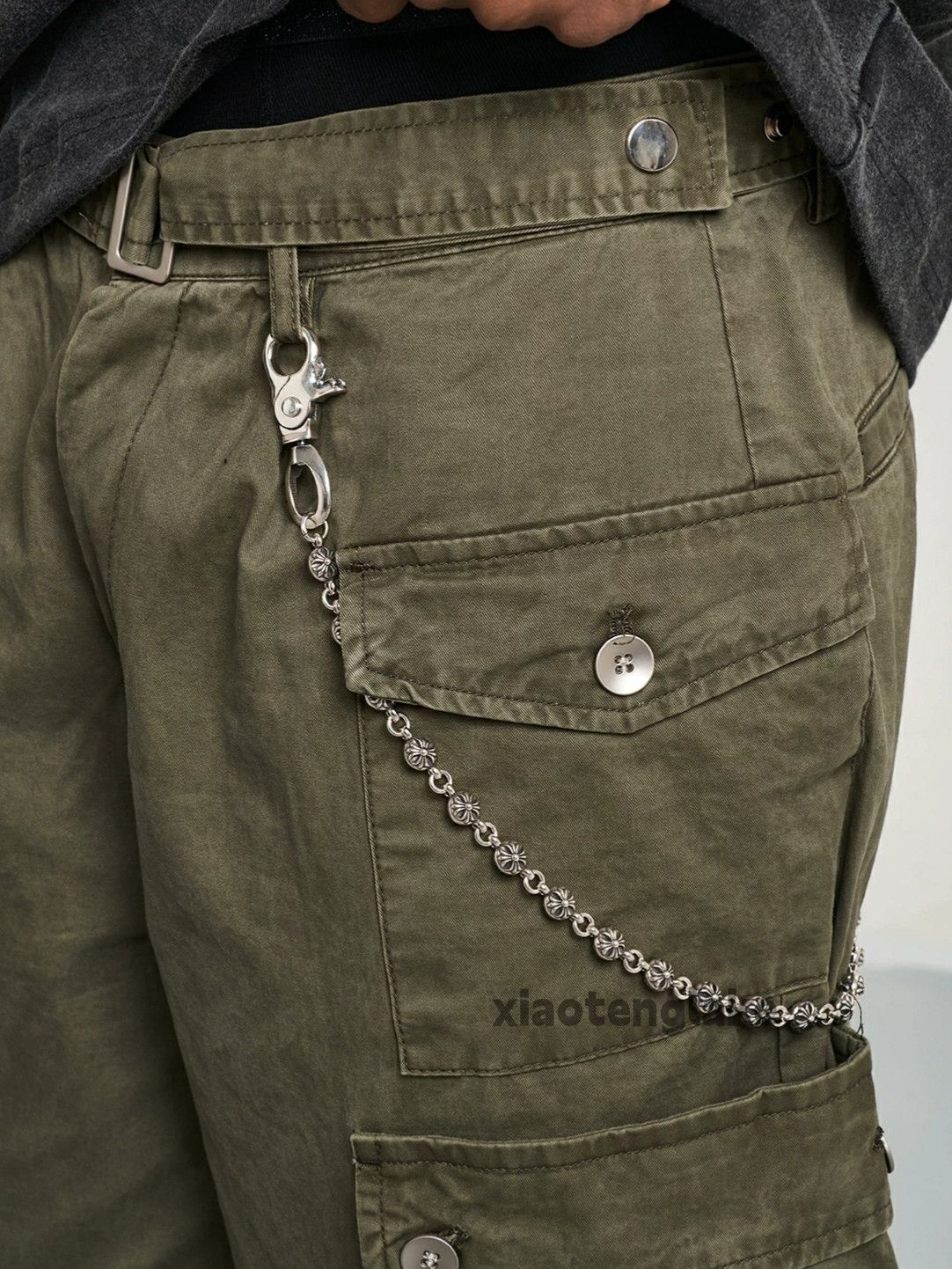 Designer × Japanese Brand × Vintage washed faded utility military hiphop baggy cargo pants Size US 32 / EU 48 - 8 Thumbnail