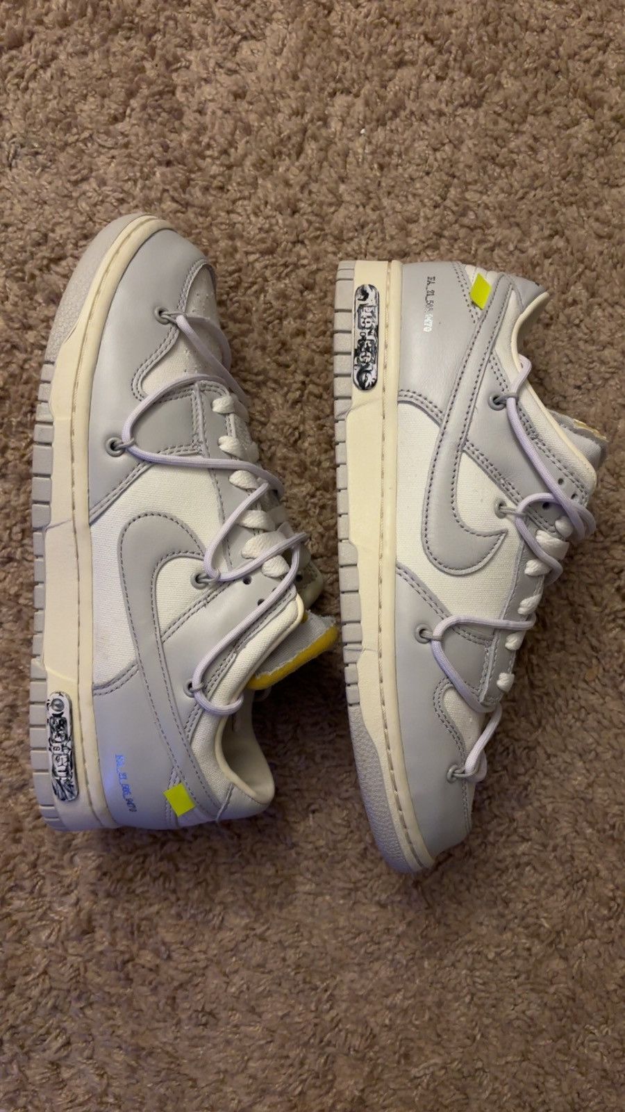 Nike × Off-White Off-White Nike Dunk Low Lot 49/50 Size US 9 / EU 42 - 3 Thumbnail