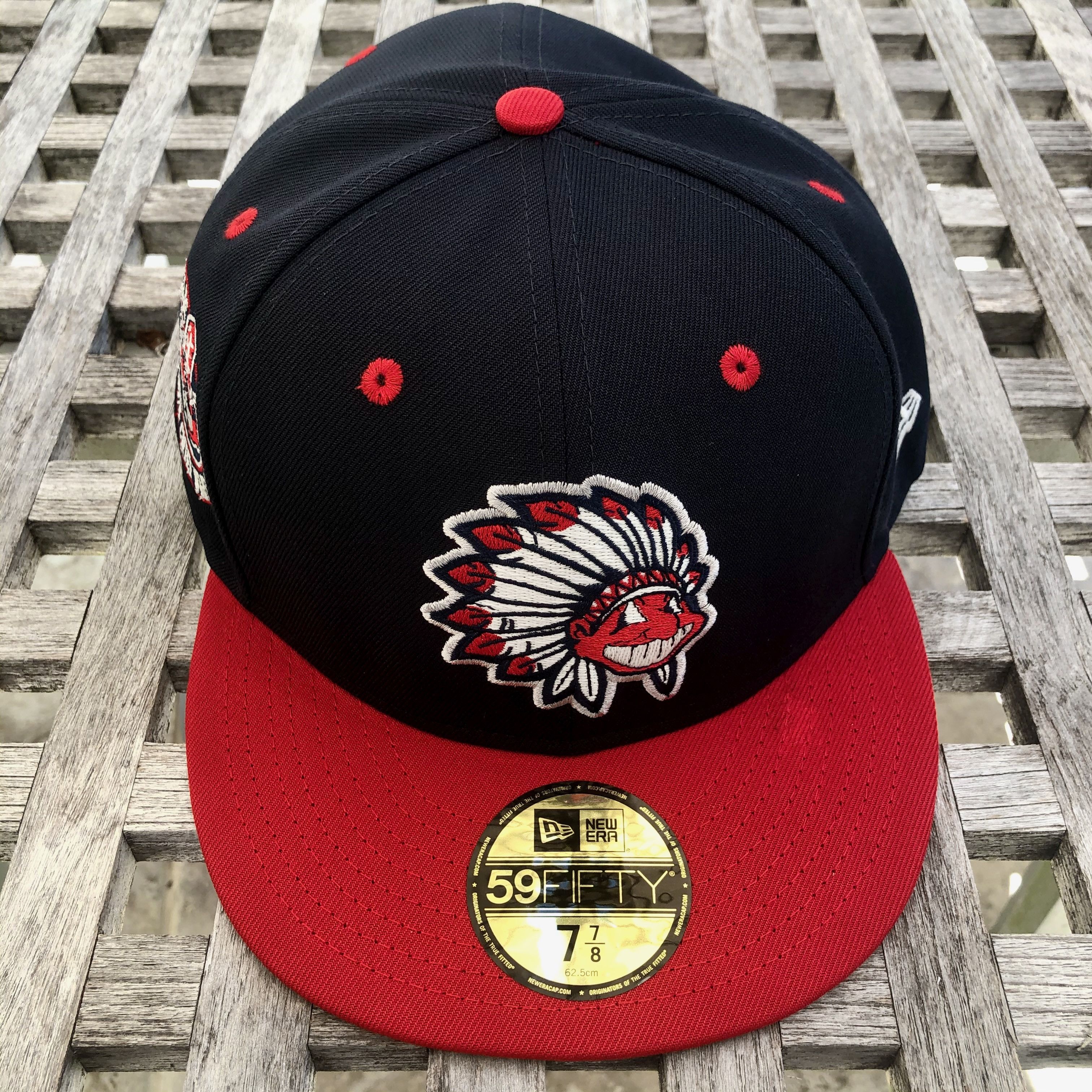 New Era Cleveland Indians Chief Wahoo Headdress 59FIFTY Hat 7 7/8 Size ONE SIZE - 2 Thumbnail