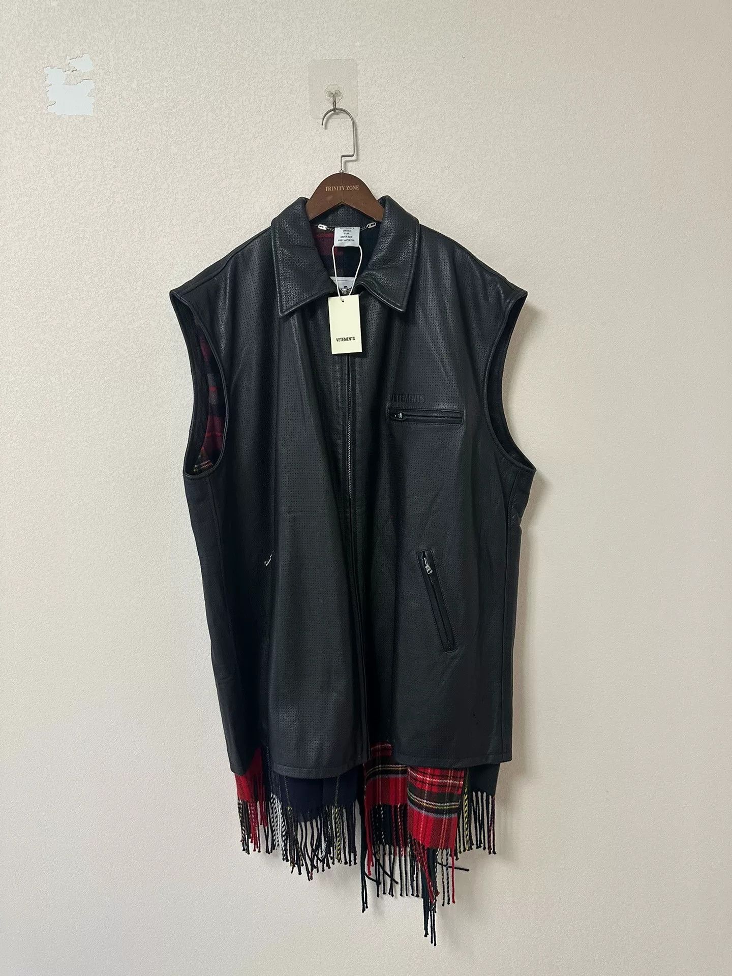 Vetements vetements fringed checkered leather vest Size US S / EU 44-46 / 1 - 1 Thumbnail