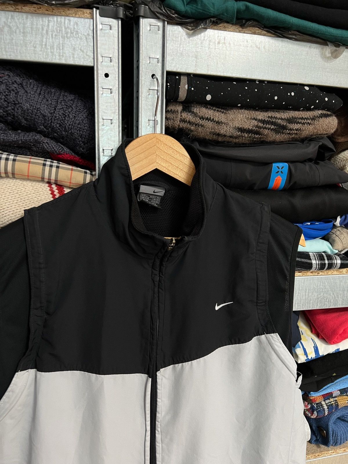 Nike × Vintage Nike Vintage Convertible Nylon Track Jacket Windbreaker Vest Size US L / EU 52-54 / 3 - 4 Thumbnail