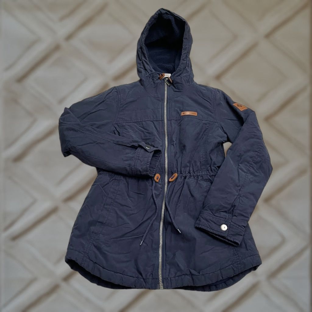 Vintage Columbia Jacket Women XS Blue Hooded Parka Full Zip Belted Size XS / US 0-2 / IT 36-38 - 1 Thumbnail