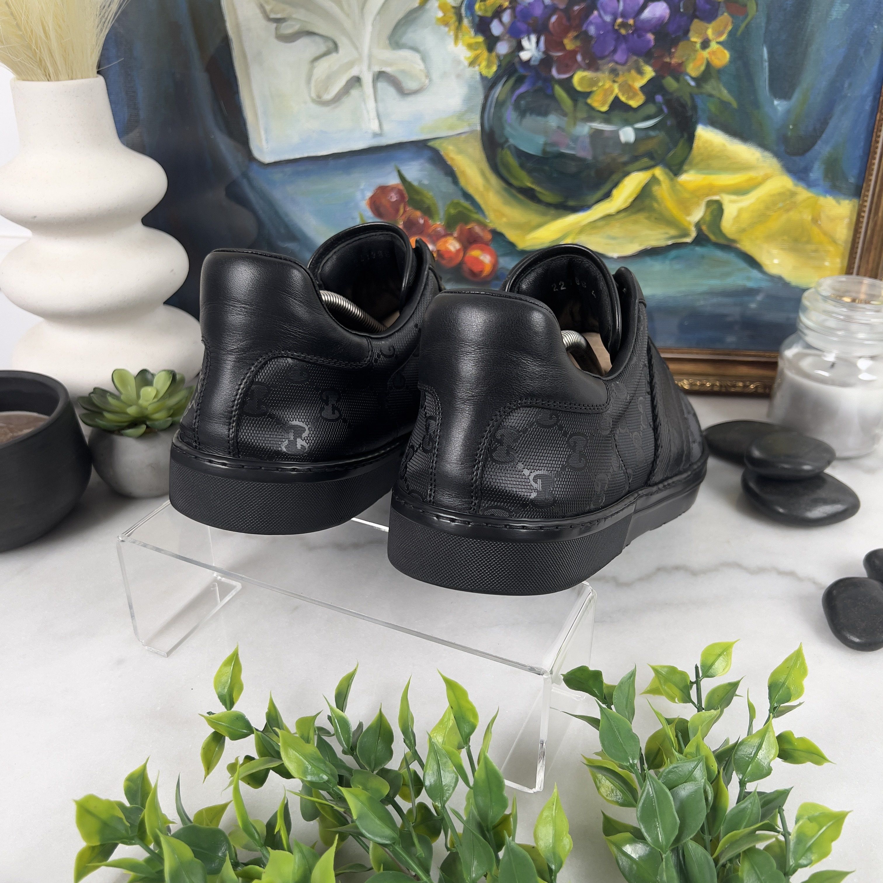 Gucci Vintage Ace GG Guccissima Monogram Sneakers Glazed Leather Size US 10 / EU 43 - 7 Thumbnail