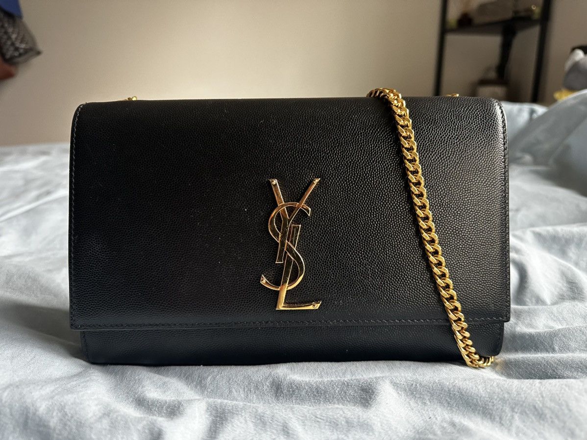 Saint Laurent Kate Medium YSL Crossbody Bag Grained Leather