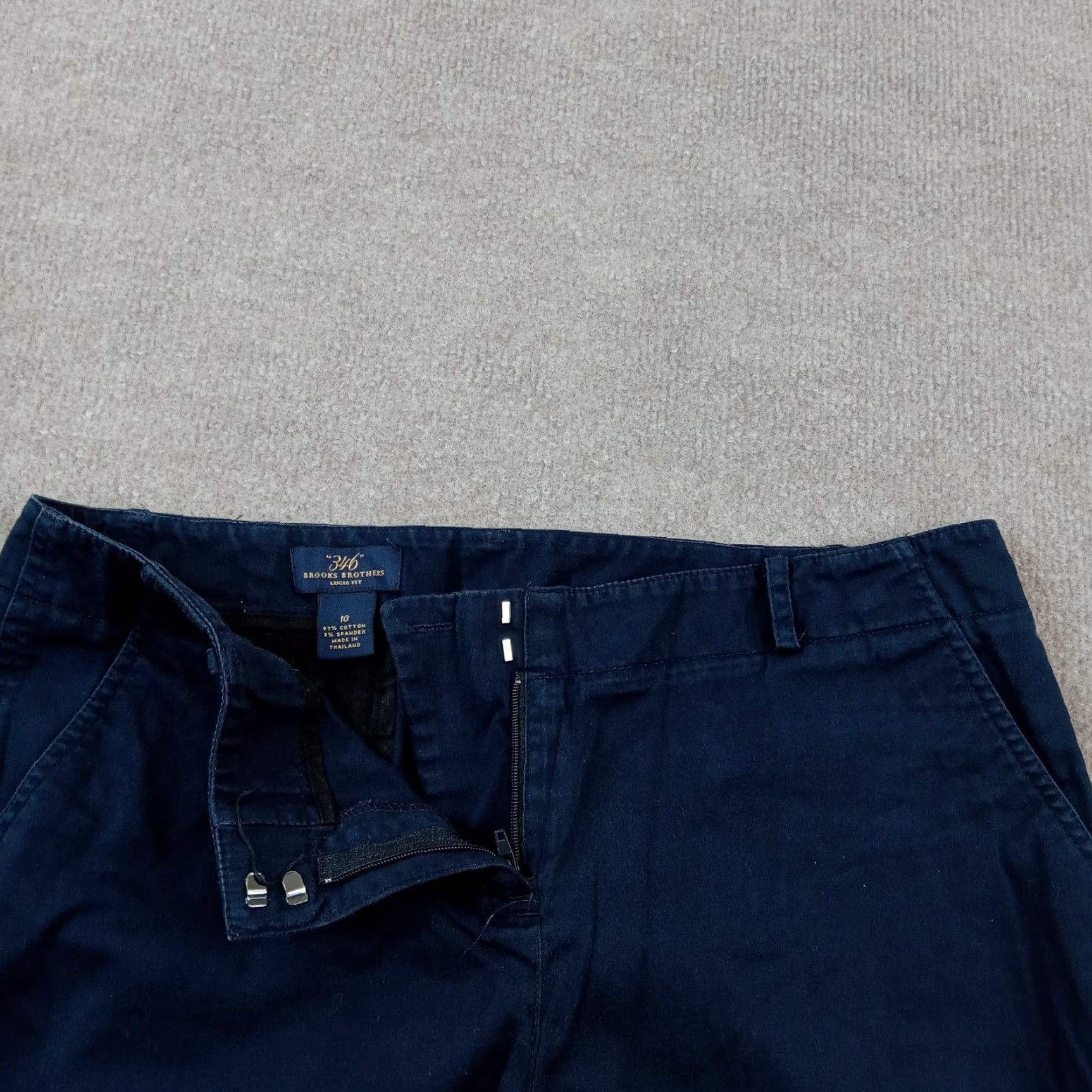 Brooks Brothers Brooks Brothers Dress Pants Womens Sz 10 Blue Lucia Fit 346 Straight Leg Stretch N/A Size 32" / US 10 / IT 46 - 6 Thumbnail
