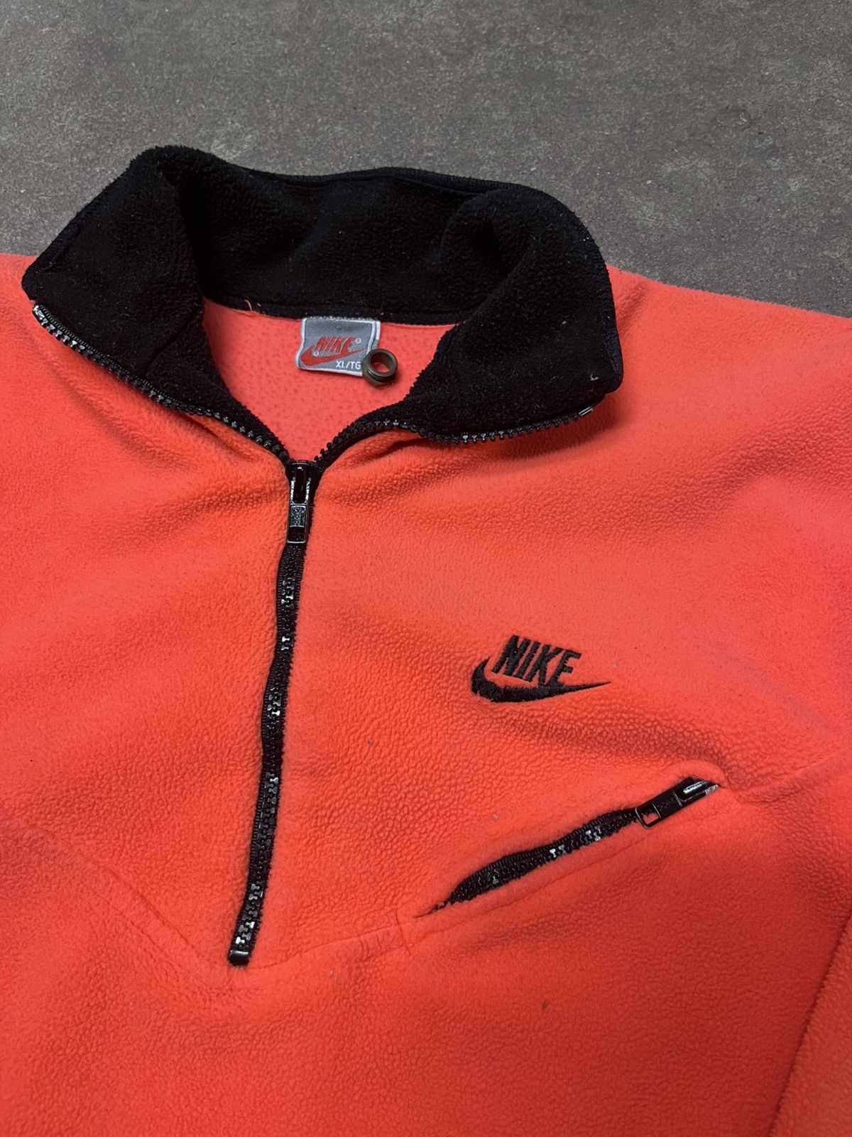 Nike Vintage Nike Quarter Zip Orange 90’s Fleece Zip Sweater RARE Size US L / EU 52-54 / 3 - 2 Thumbnail